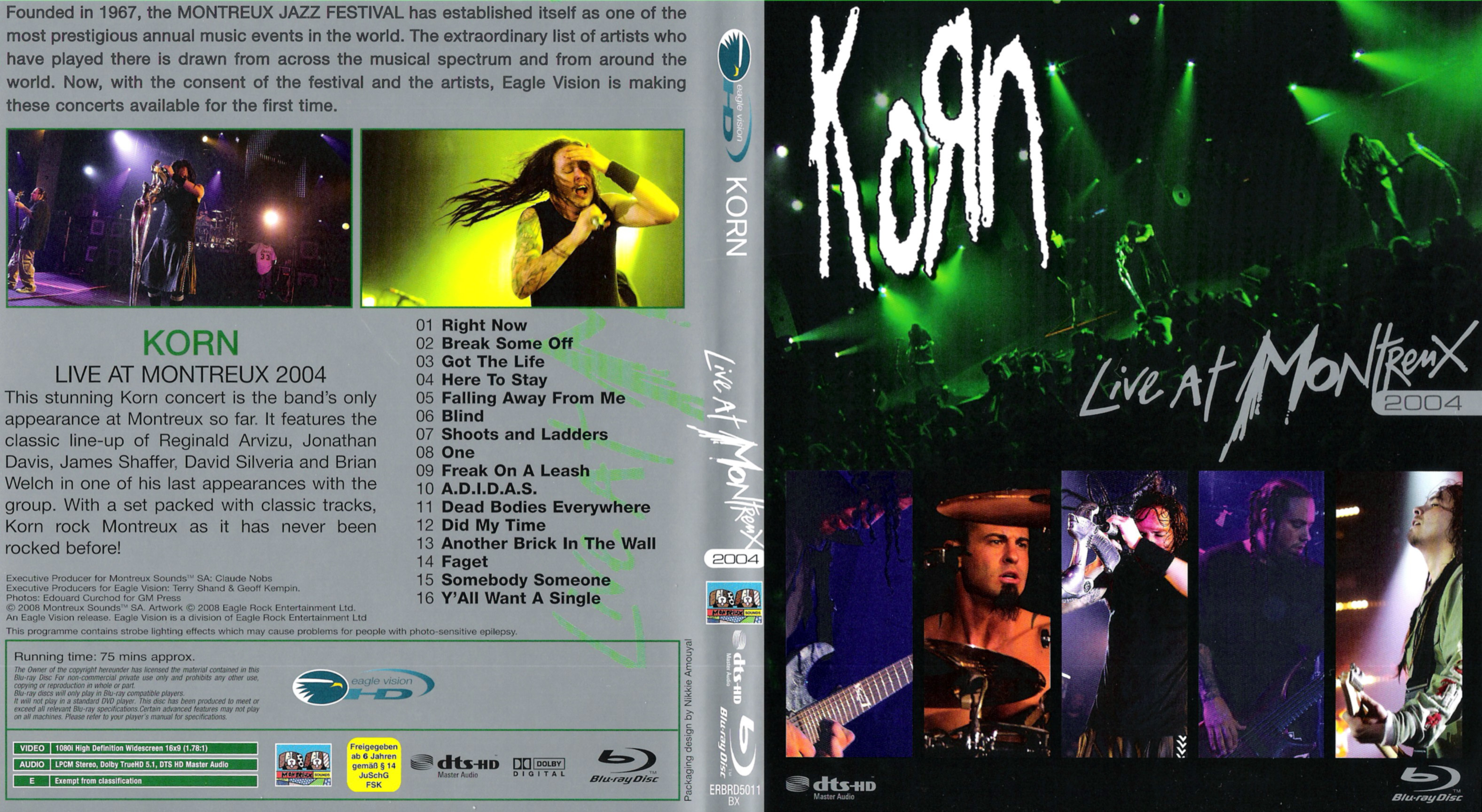 Jaquette DVD Korn - Live at montreux 2004