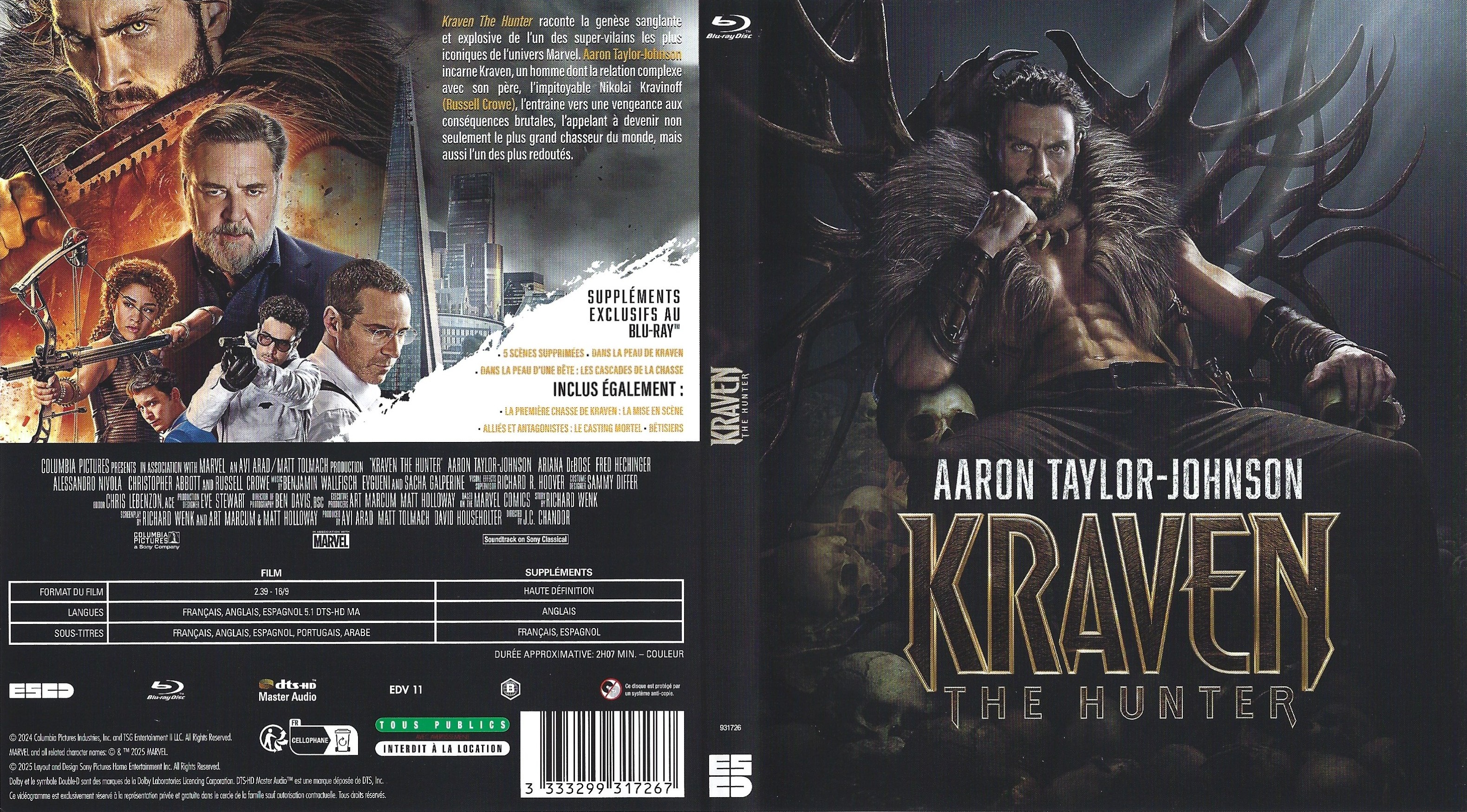 Jaquette DVD Kraven the hunter (BLU-RAY)