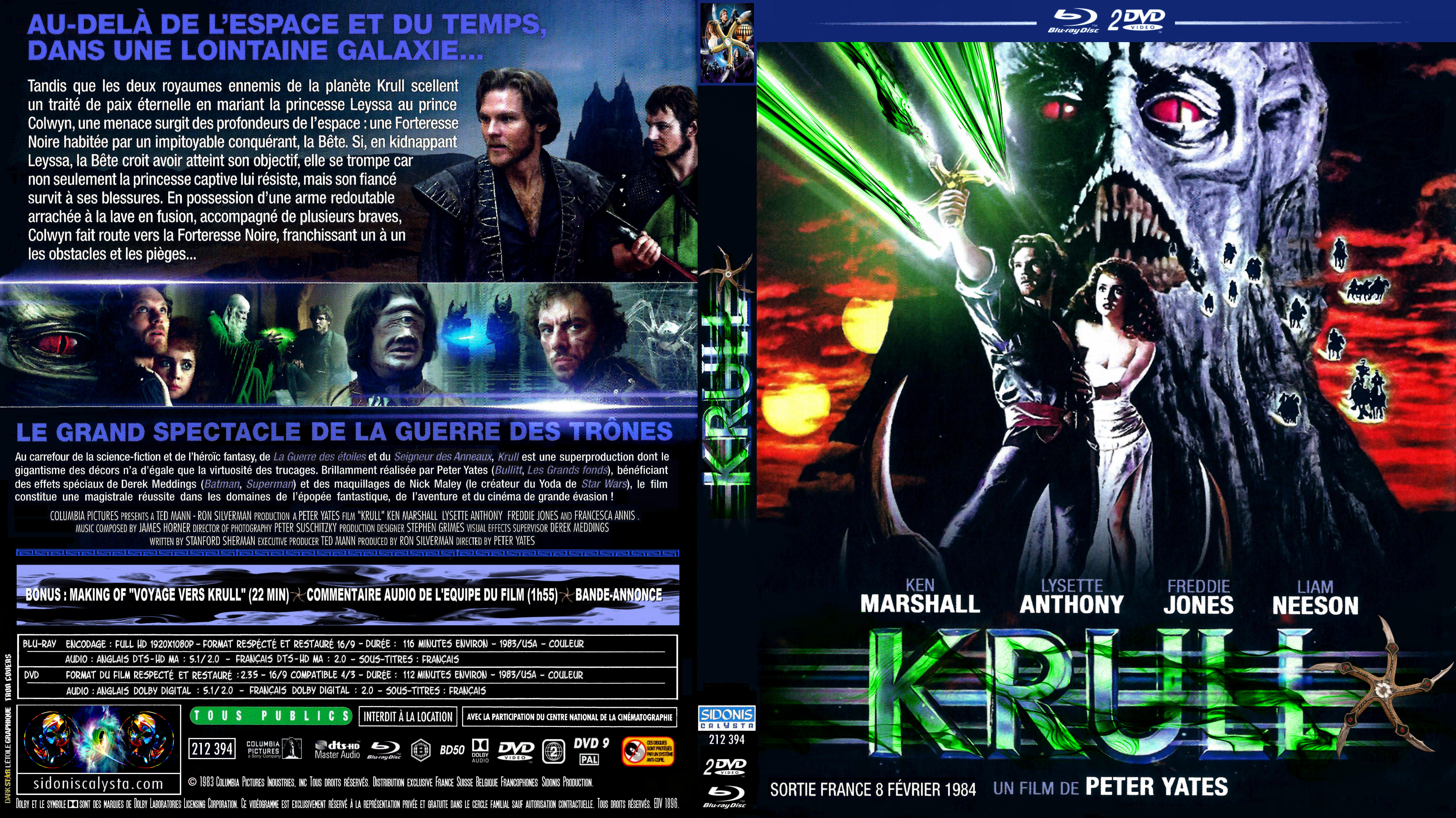 Jaquette DVD Krull custom (BLU-RAY)