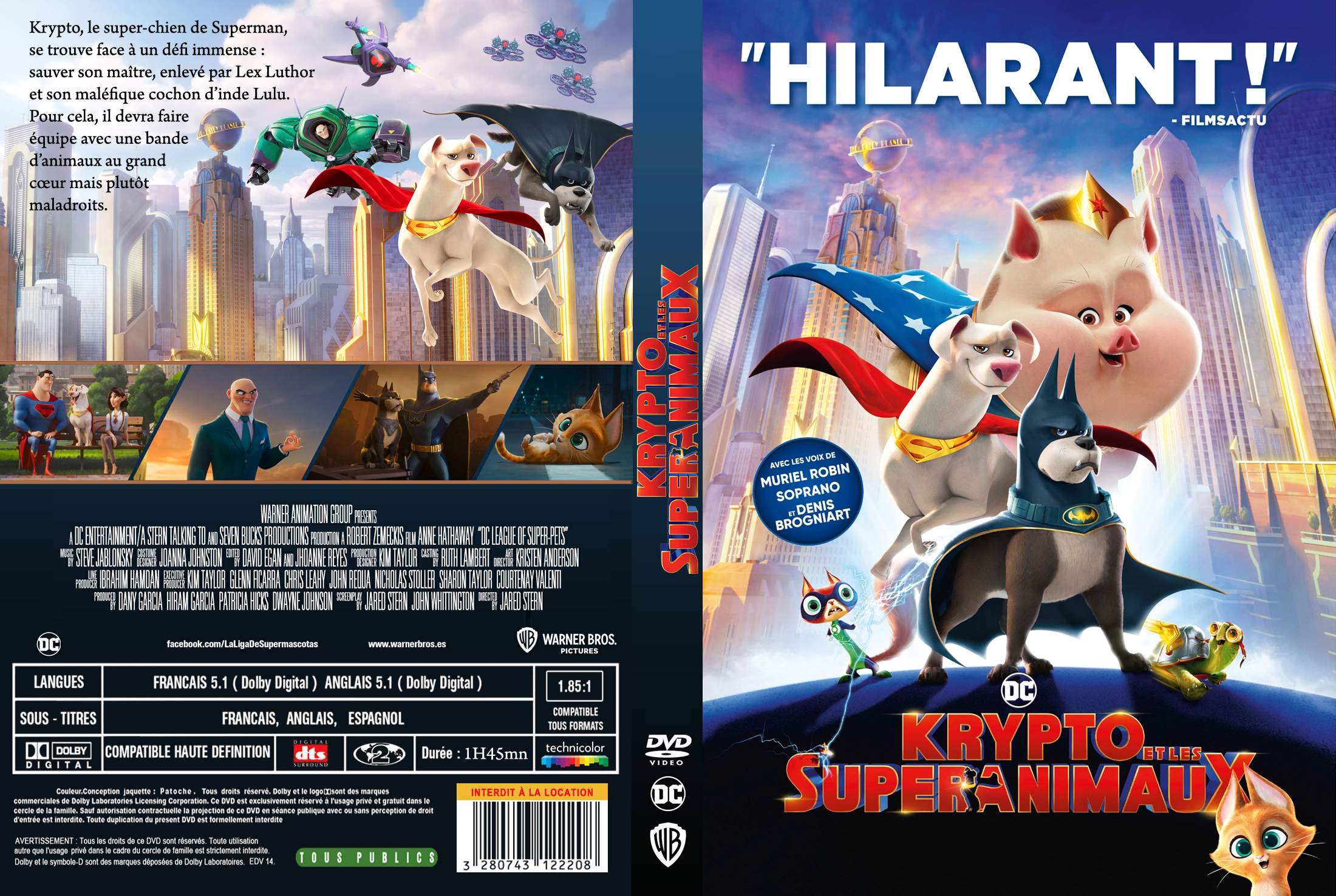 Jaquette DVD Krypto et les Super-Animaux custom