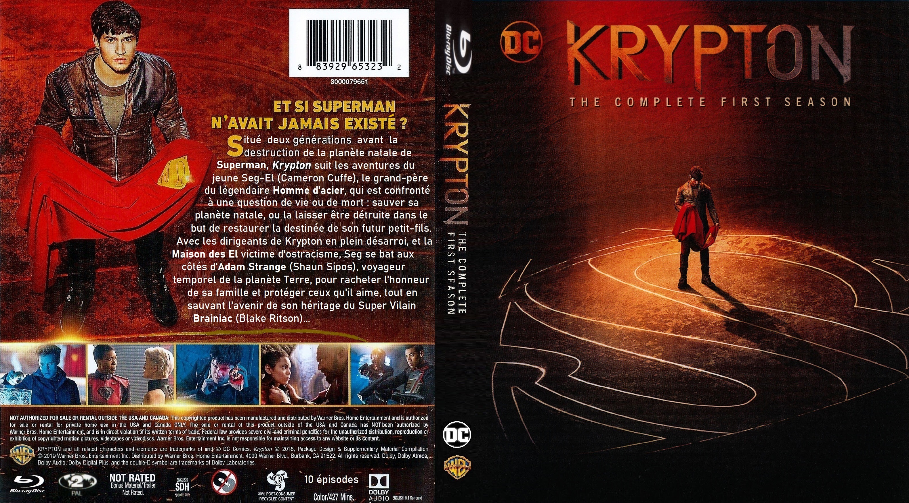 Jaquette DVD Krypton saison 1 custom (BLU-RAY)