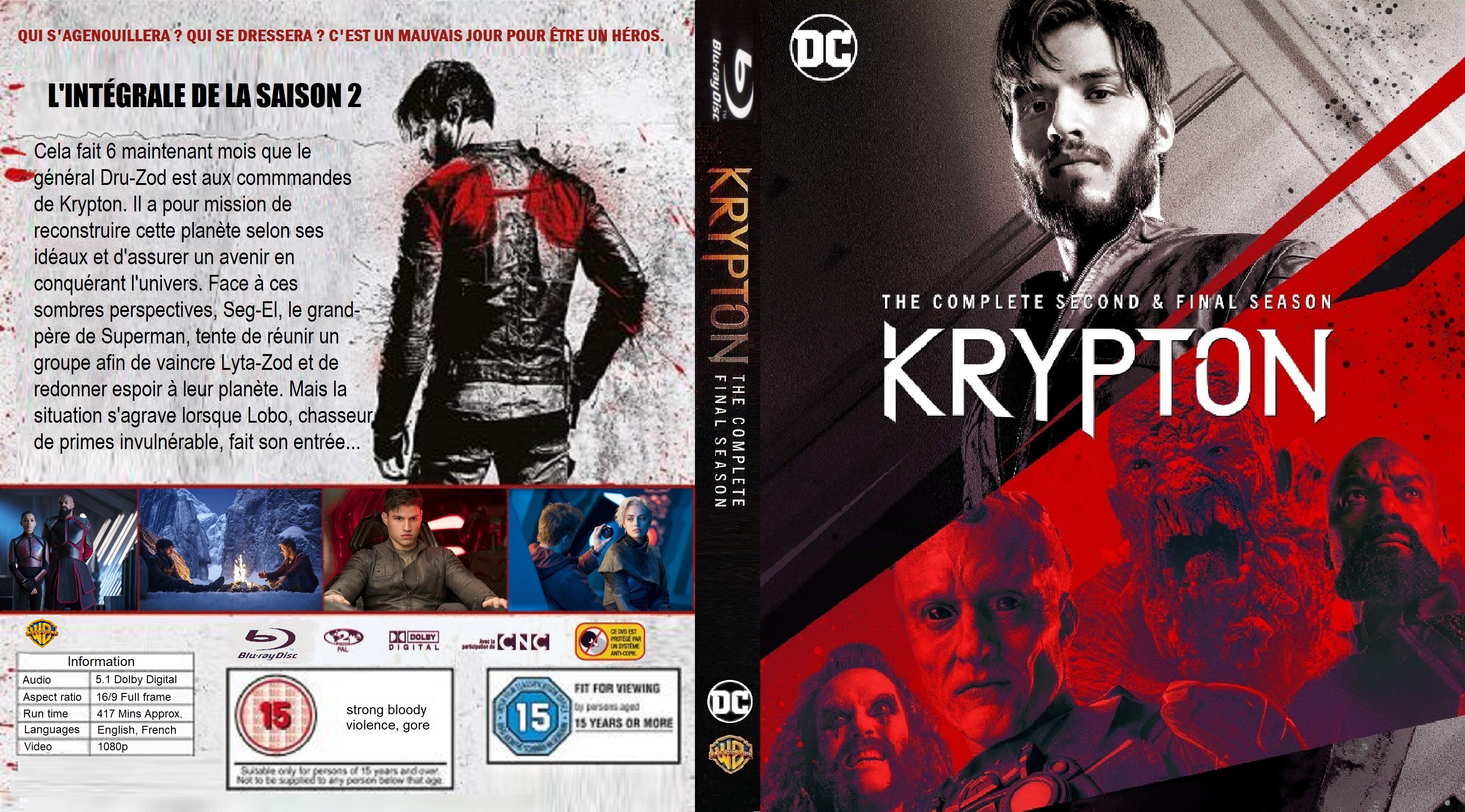 Jaquette DVD Krypton saison 2 custom (BLU-RAY)