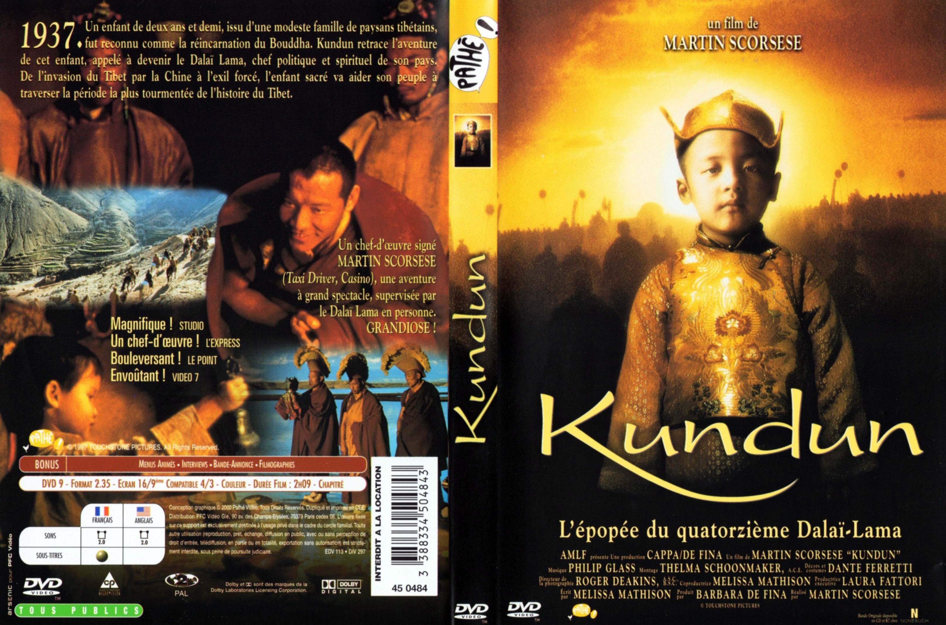 Jaquette DVD Kundun v2