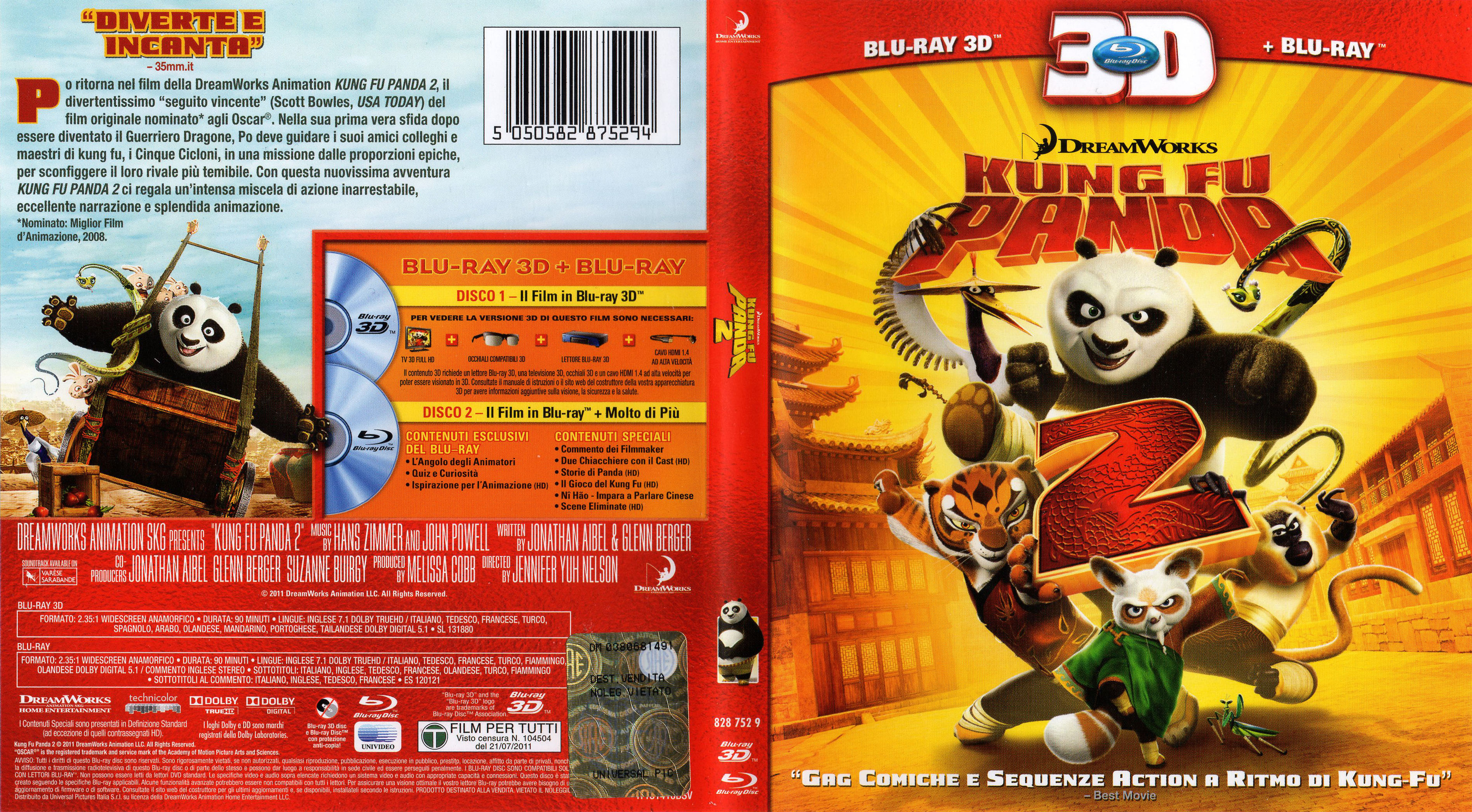 Jaquette DVD Kung Fu Panda 2 3D (BLU-RAY)