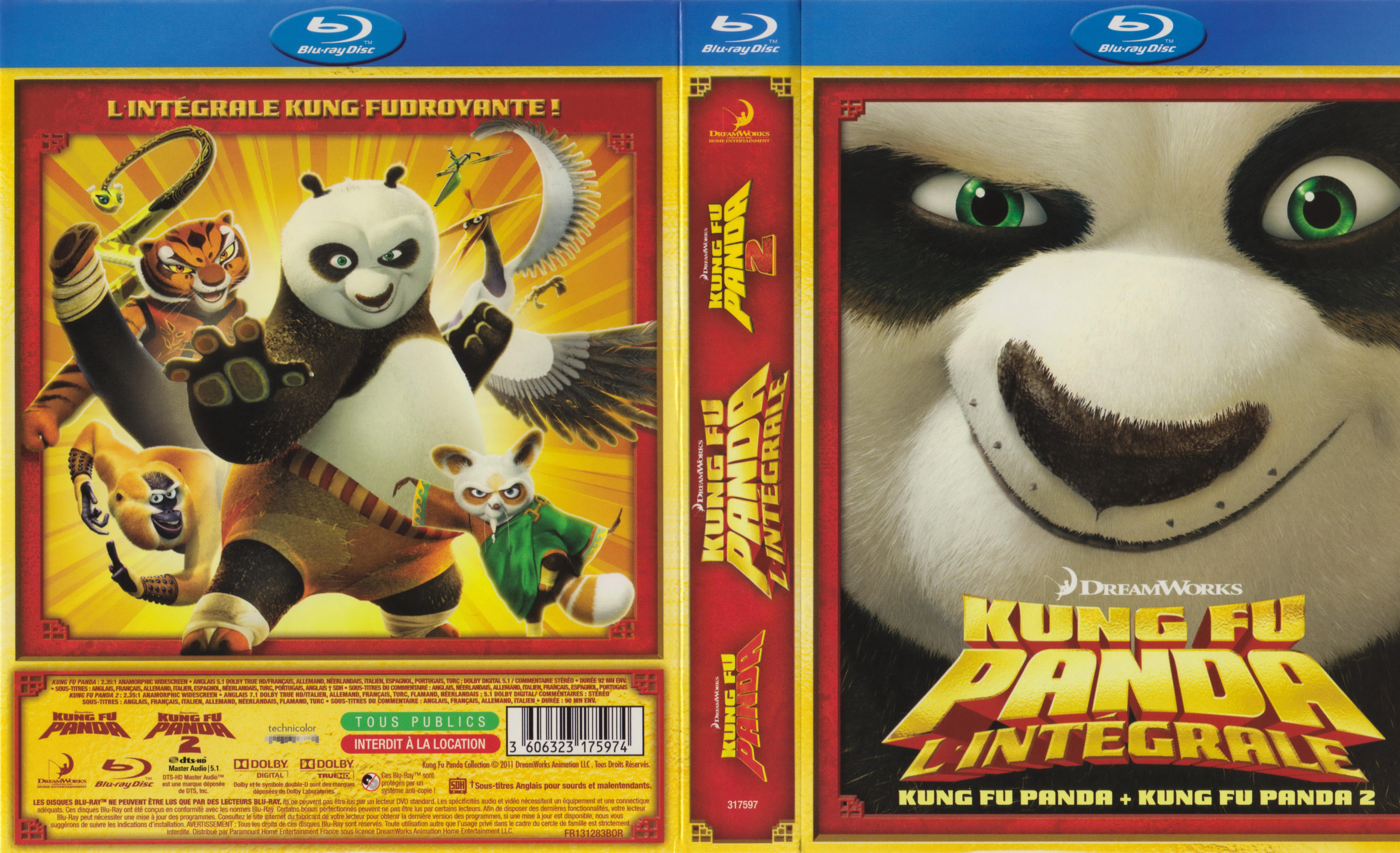 Jaquette DVD Kung fu panda 1 et 2 (BLU RAY)