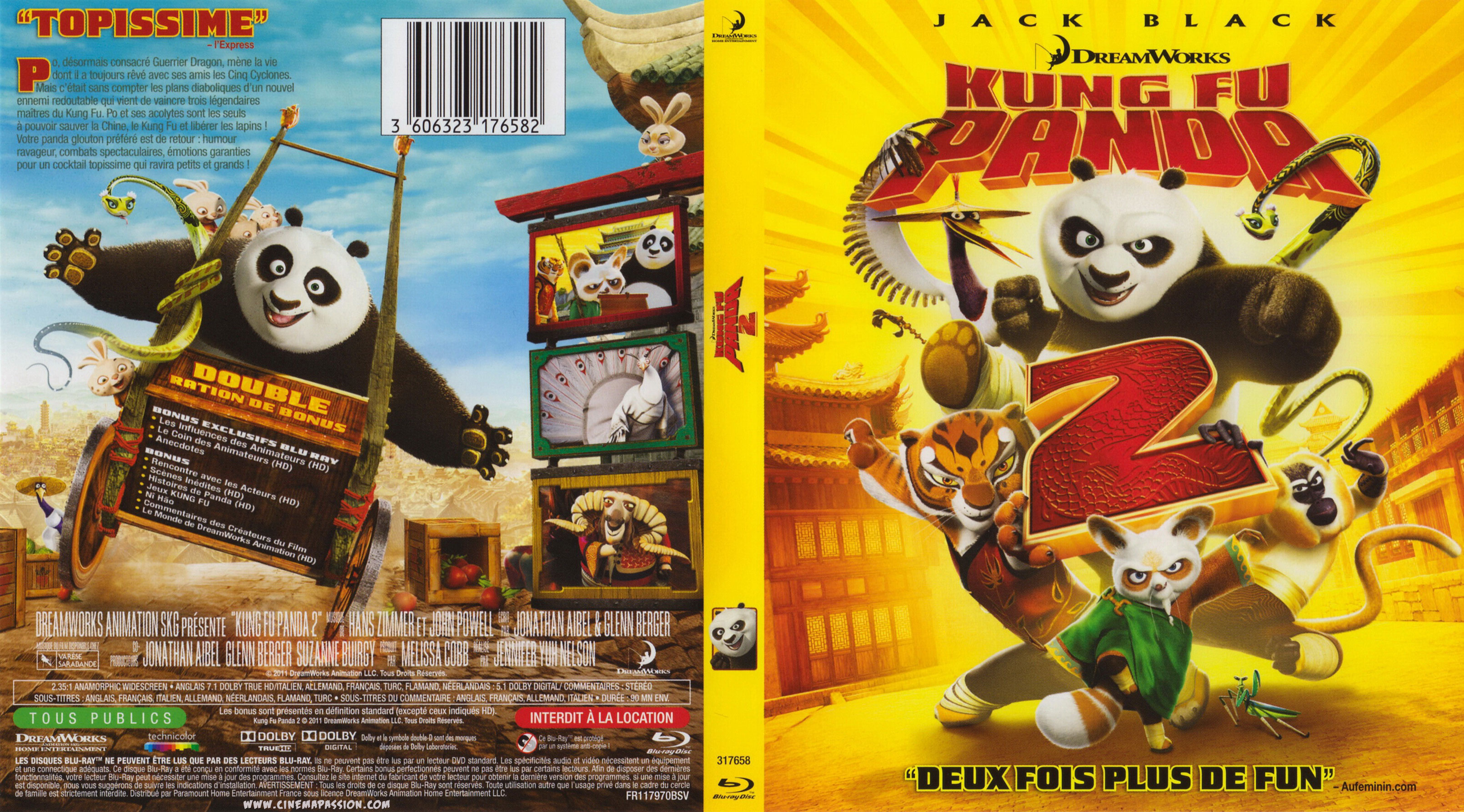 Jaquette DVD Kung fu panda 2 (BLU-RAY)