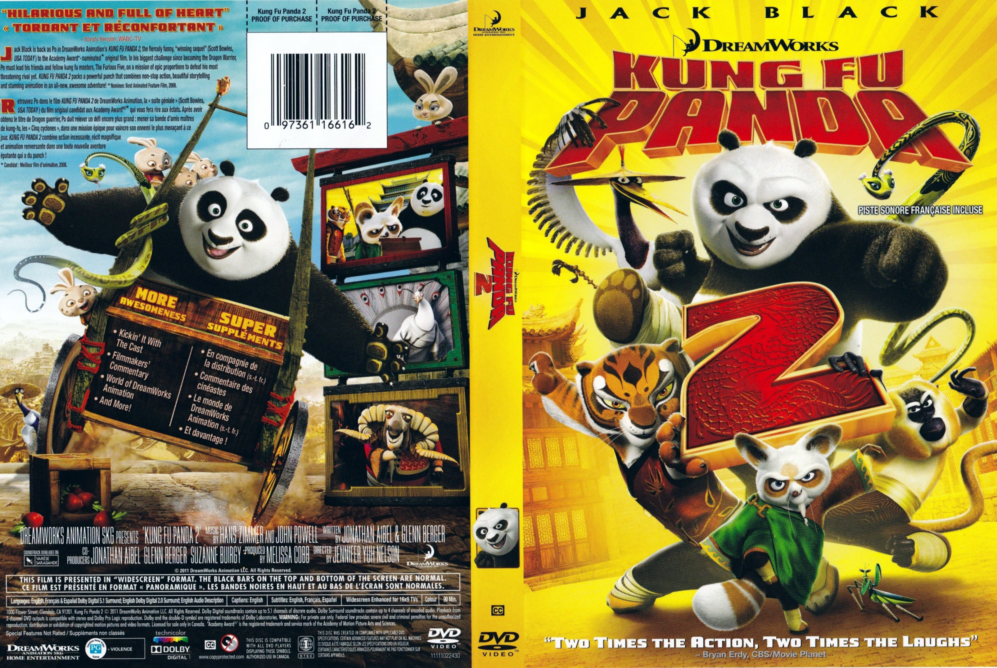 Jaquette DVD Kung fu panda 2 (Canadienne)