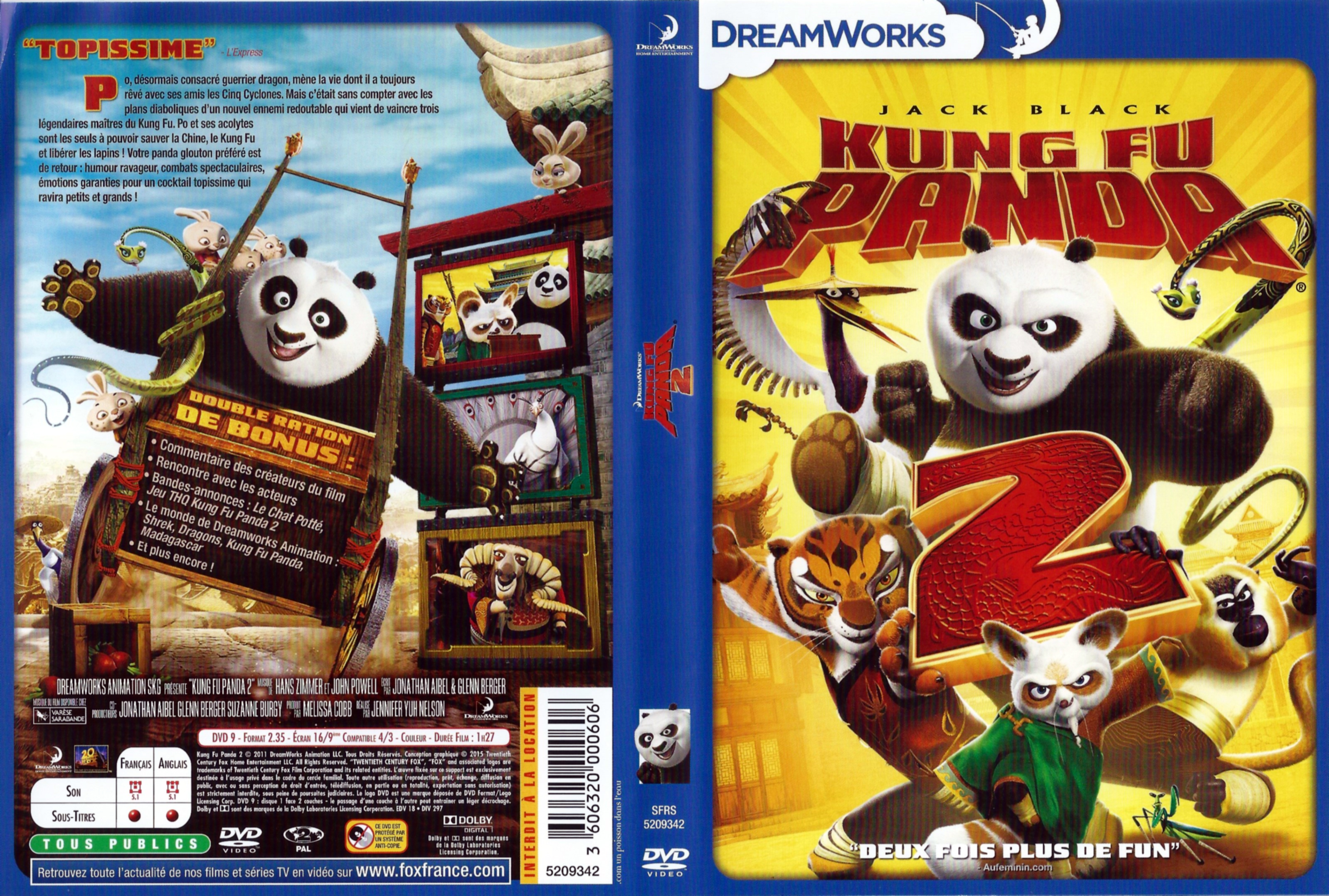 Jaquette DVD Kung fu panda 2 v2