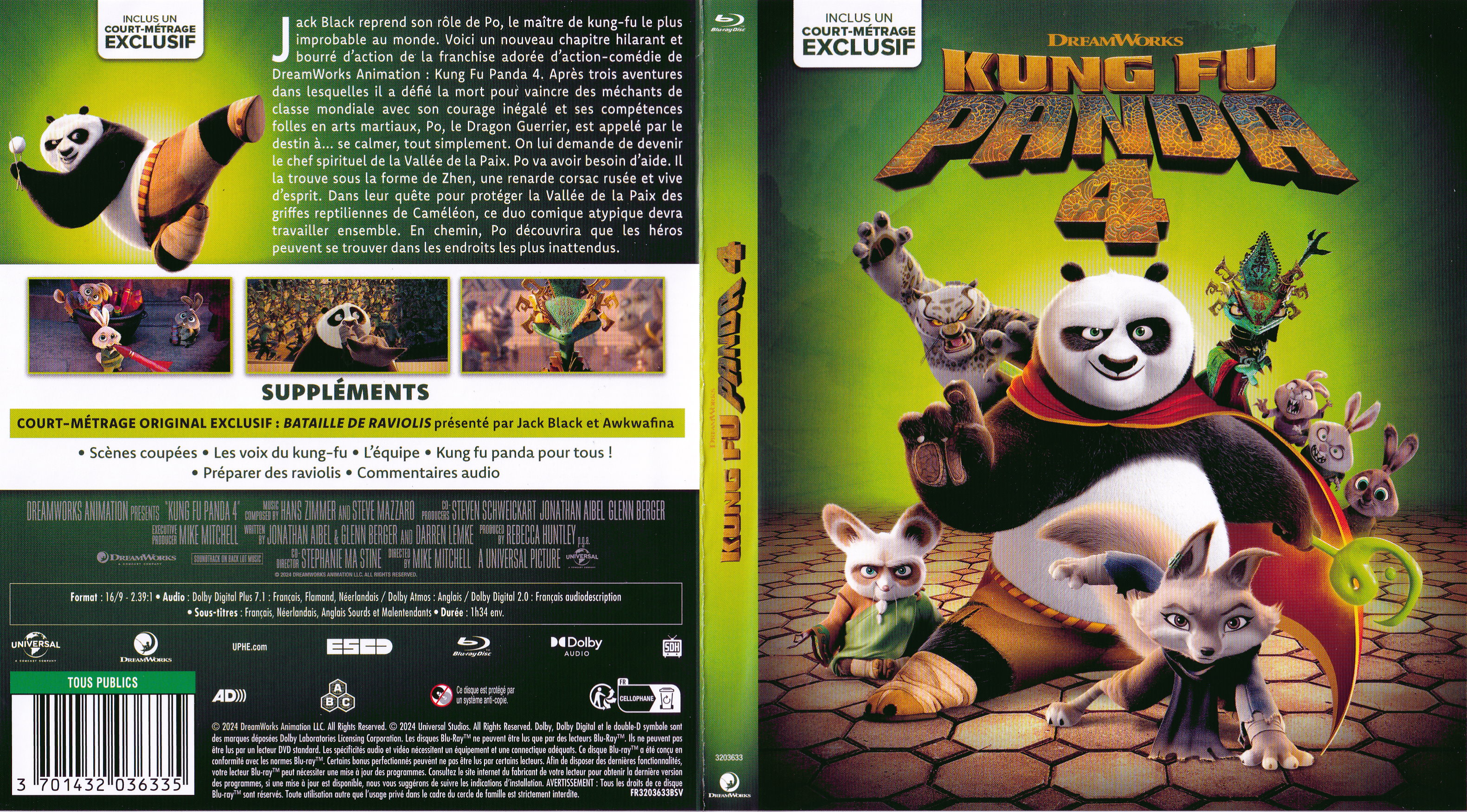 Jaquette DVD Kung fu panda 4 (BLU-RAY)