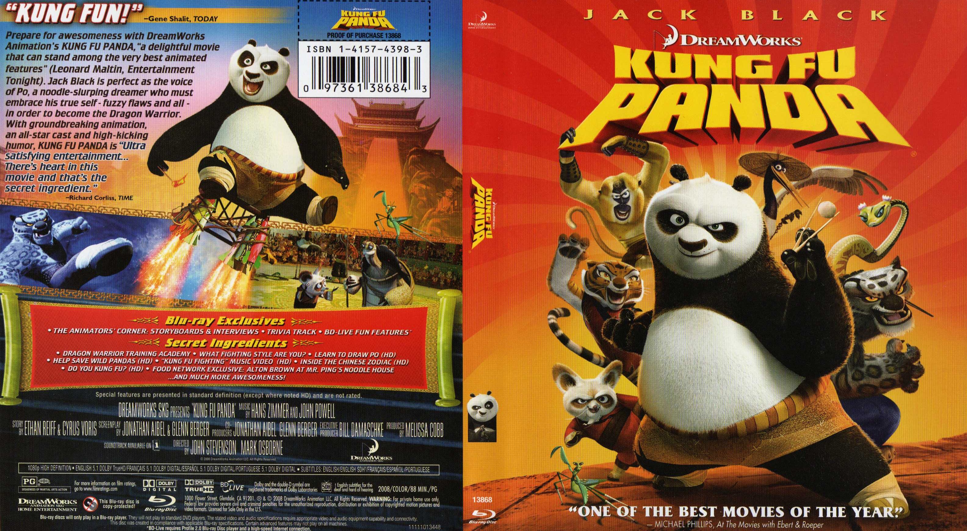 Jaquette DVD Kung fu panda Zone 1 (BLU-RAY)