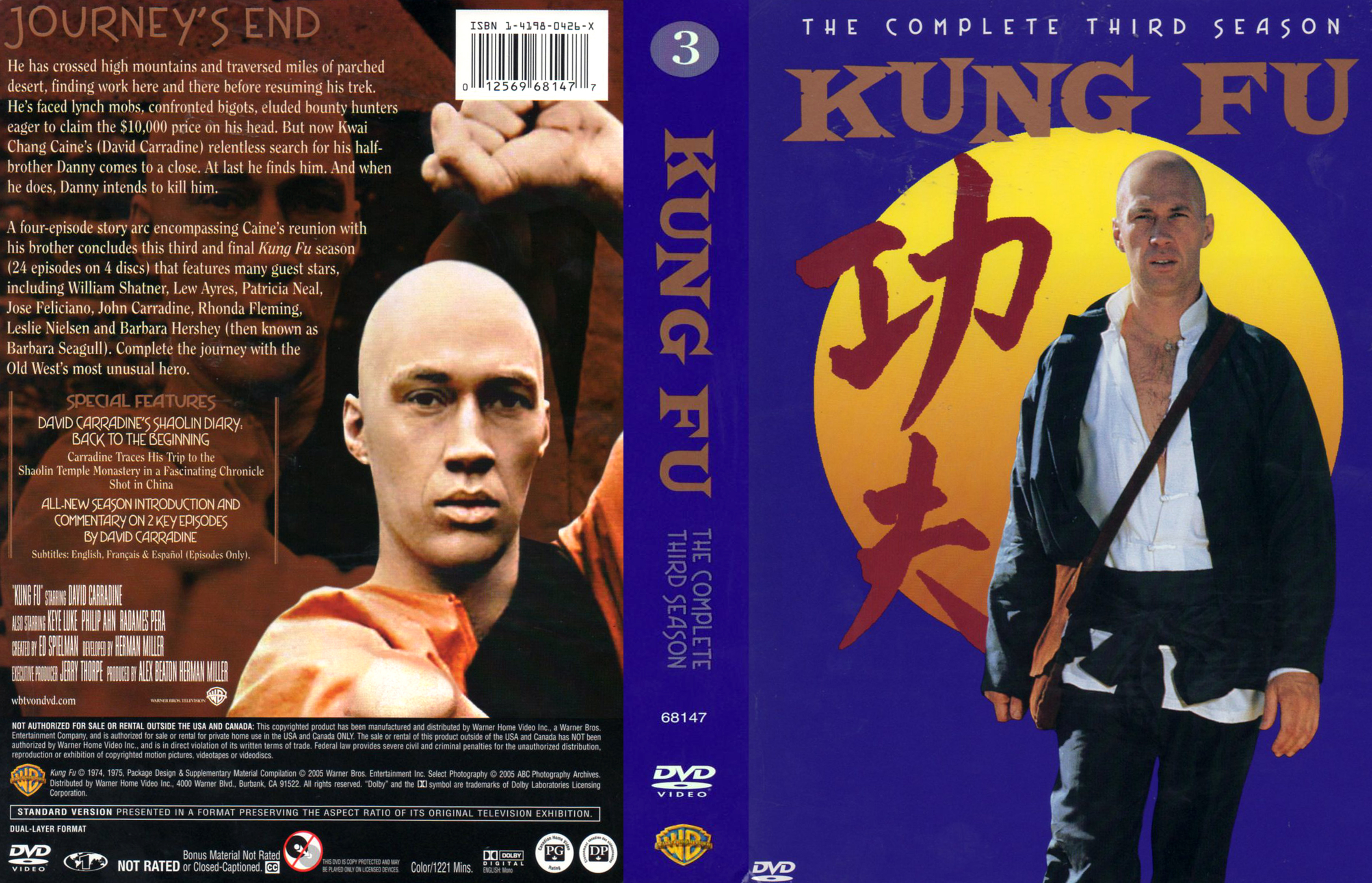 Jaquette DVD Kung fu saison 3 Zone 1