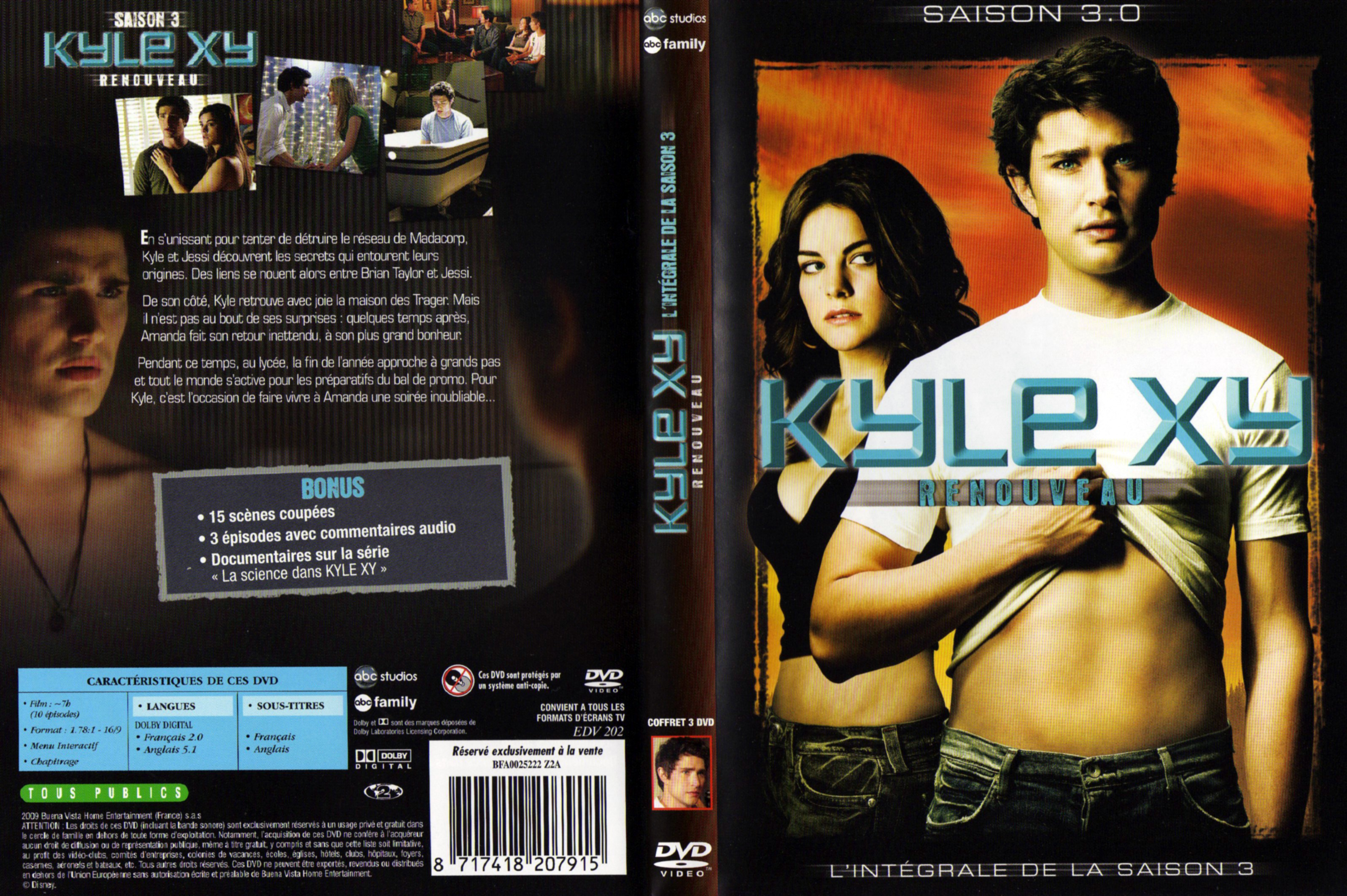 Jaquette DVD Kyle XY Saison 3 COFFRET