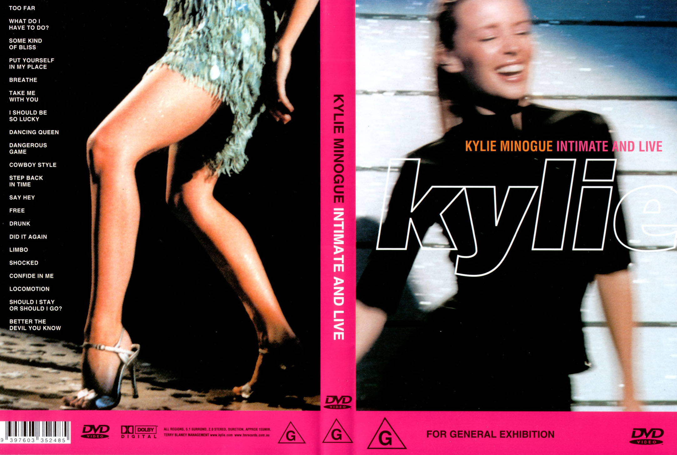 Jaquette DVD Kylie Minogue Intimate and Live