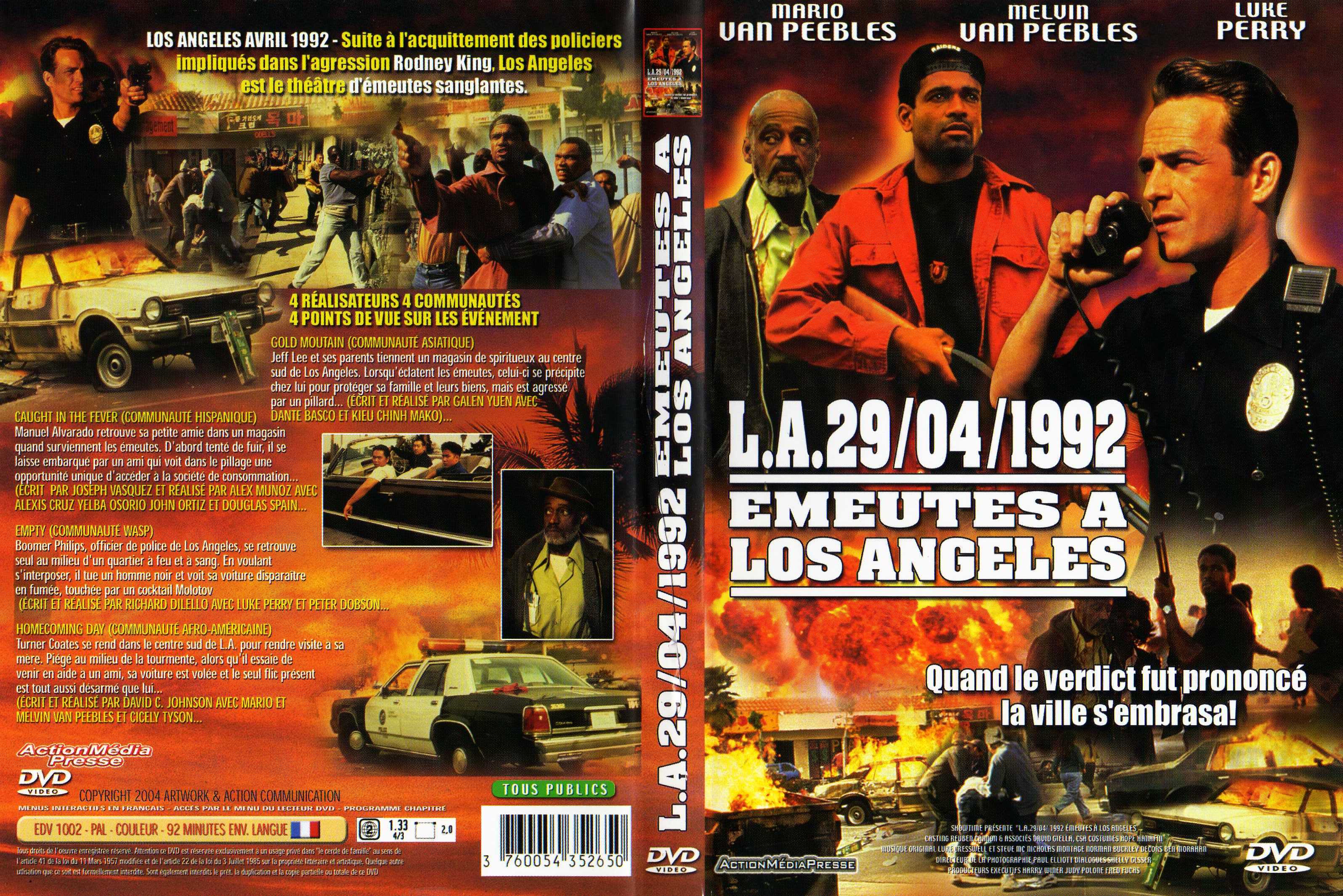 Jaquette DVD LA 29-04-1992 Emeutes  Los Angeles