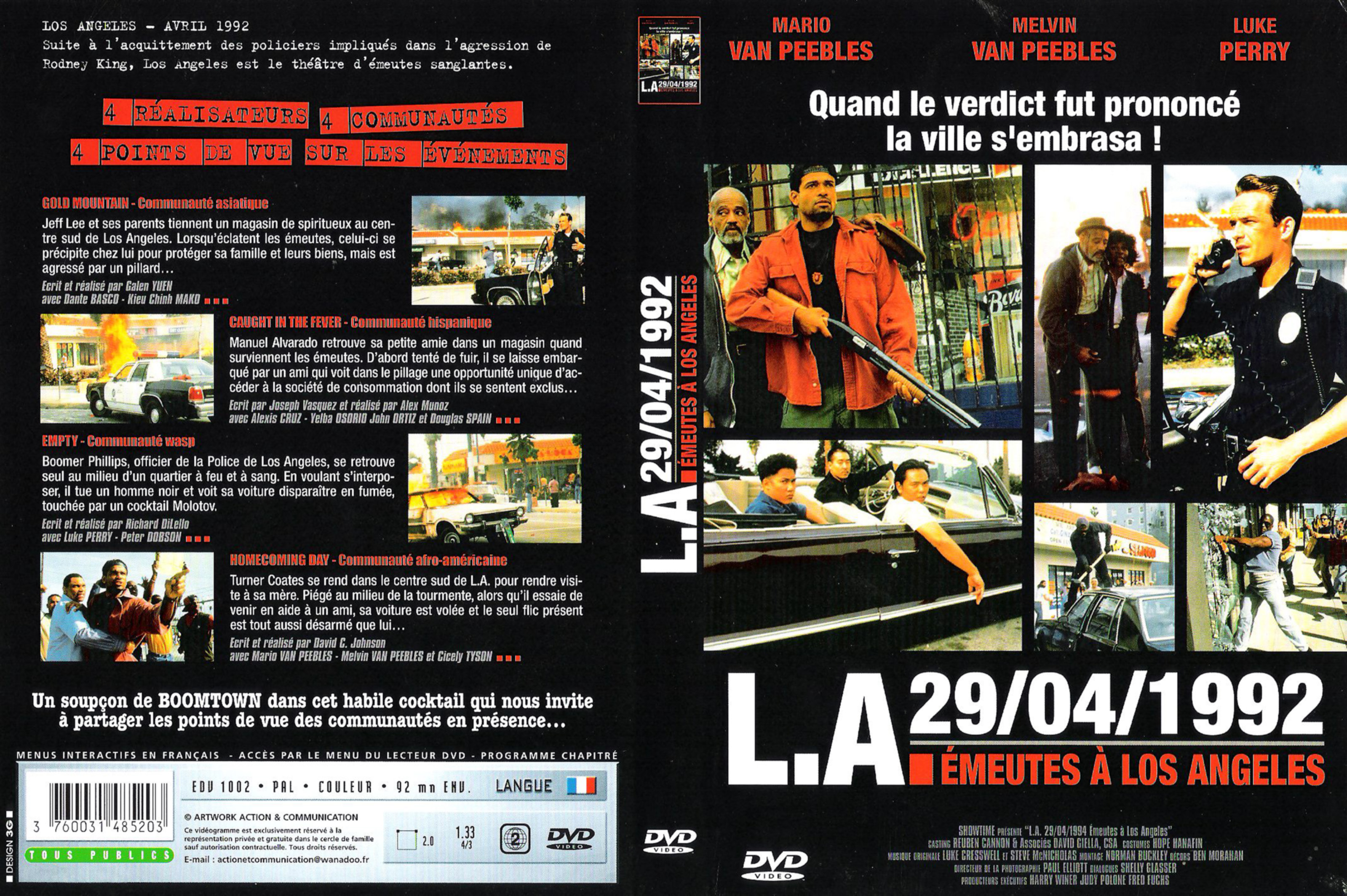 Jaquette DVD LA 29-04-1992 Emeutes  Los Angeles v2