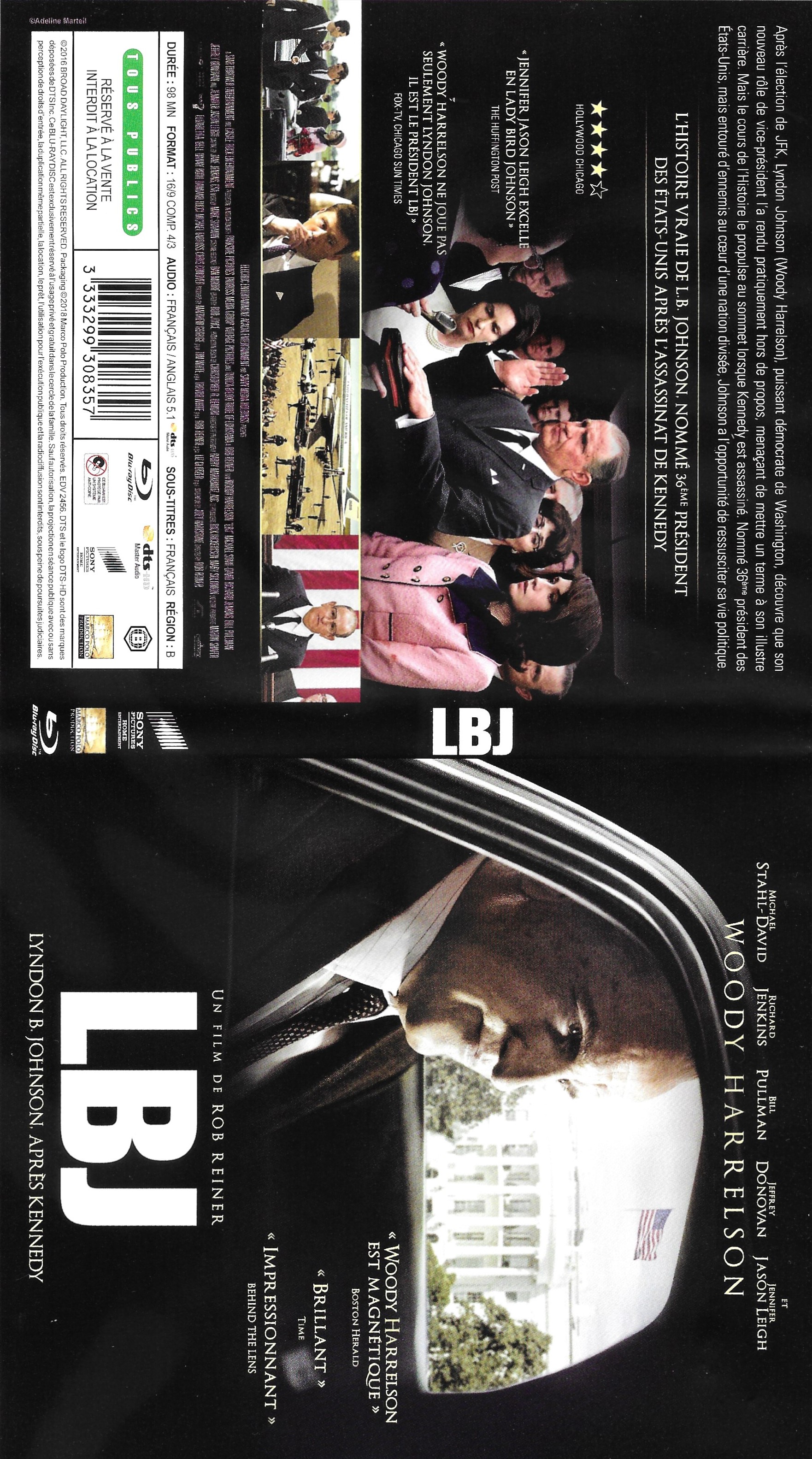 Jaquette DVD LBJ (BLU-RAY)