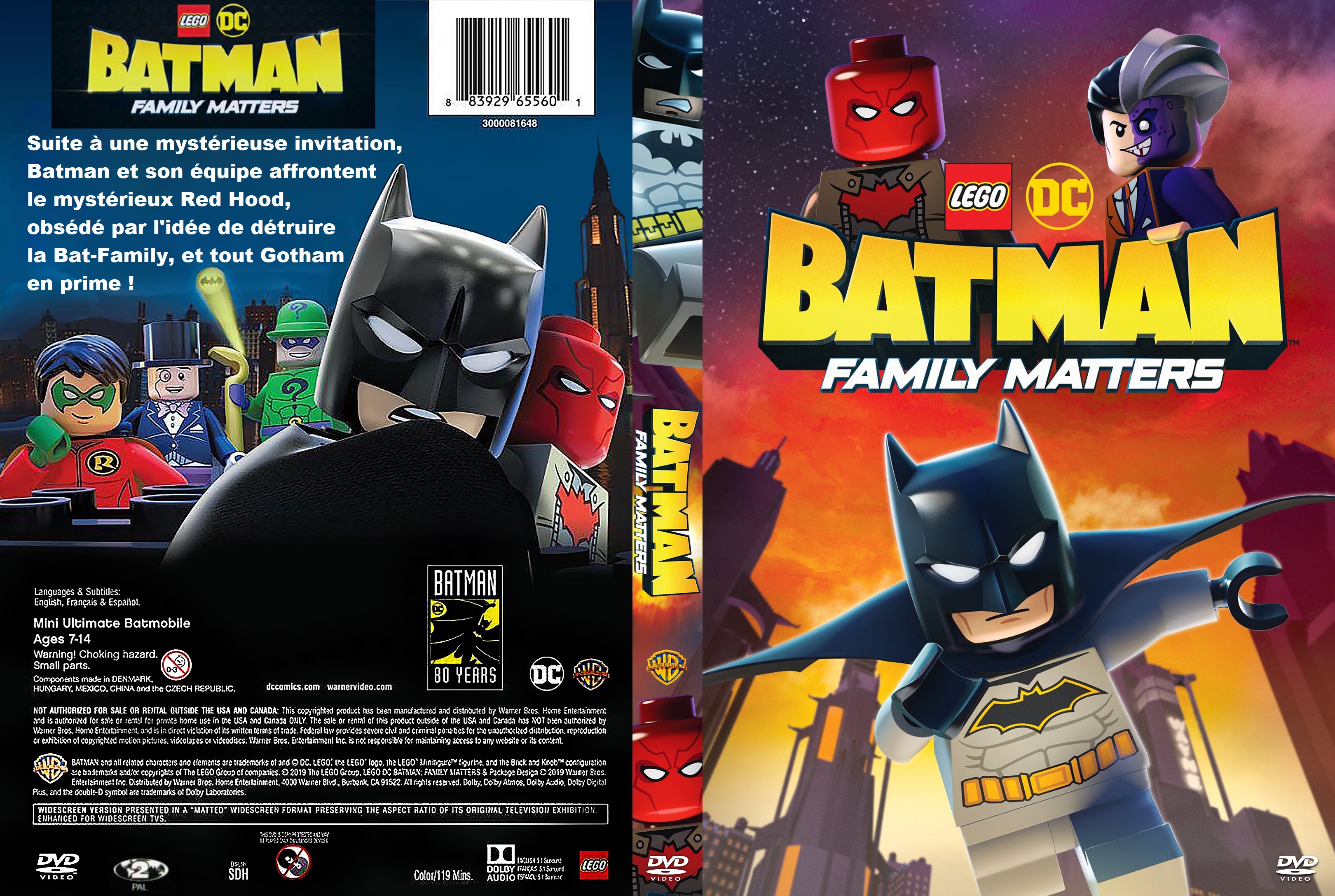 Jaquette DVD LEGO DC Batman Family Matters custom