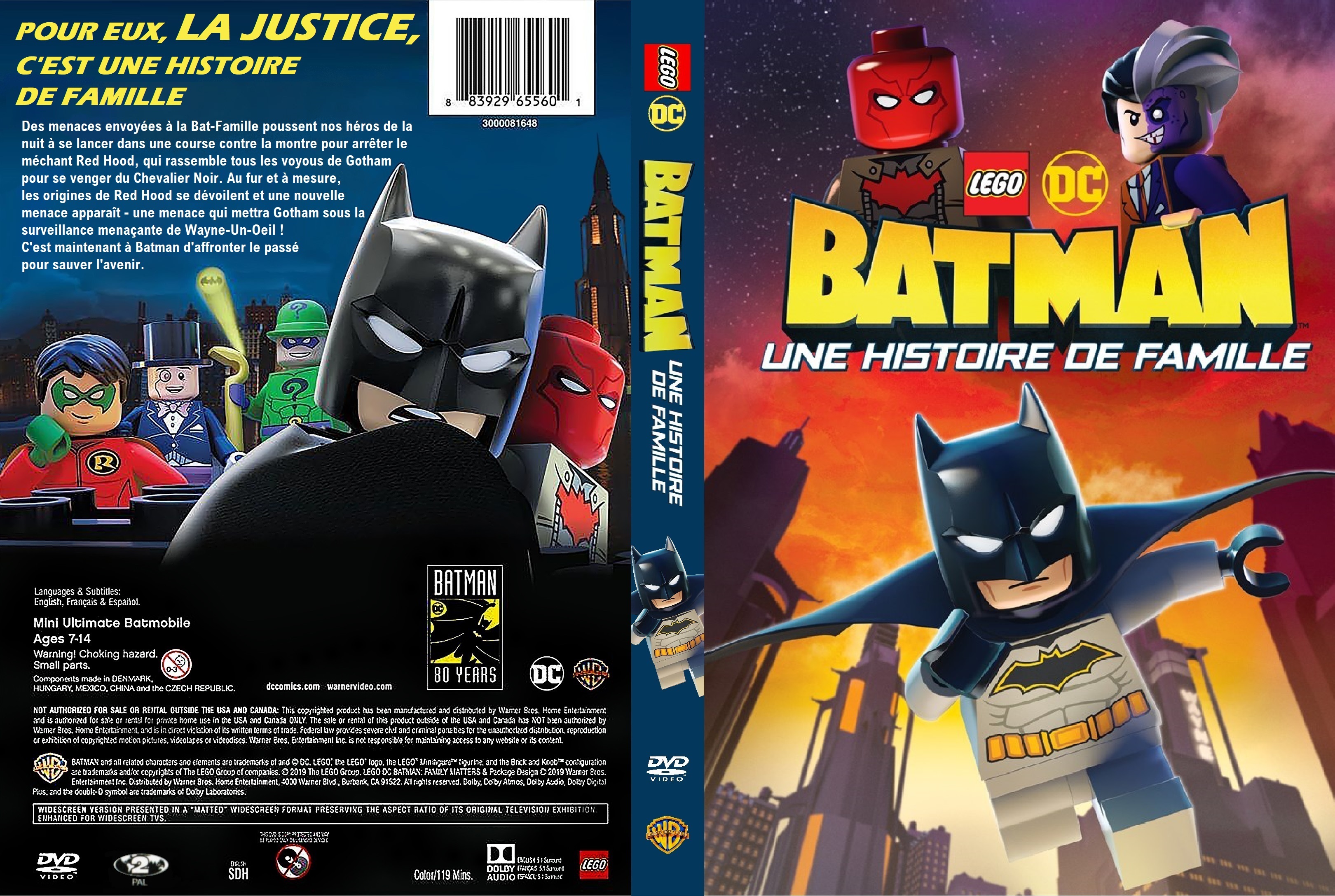 Jaquette DVD LEGO DC Batman Une Histoire de Famille custom