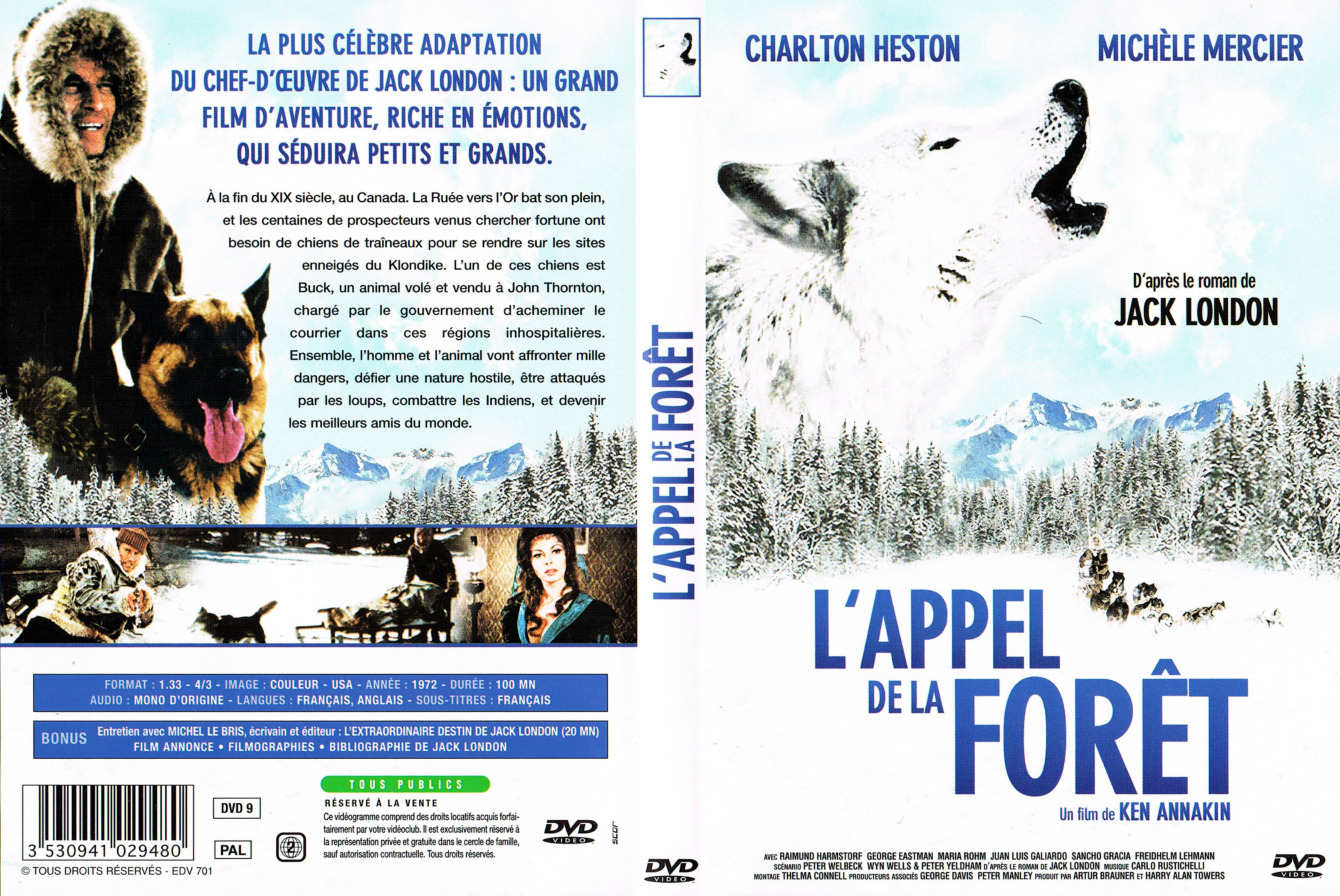 Jaquette DVD de L'appel de la foret - Cinéma Passion