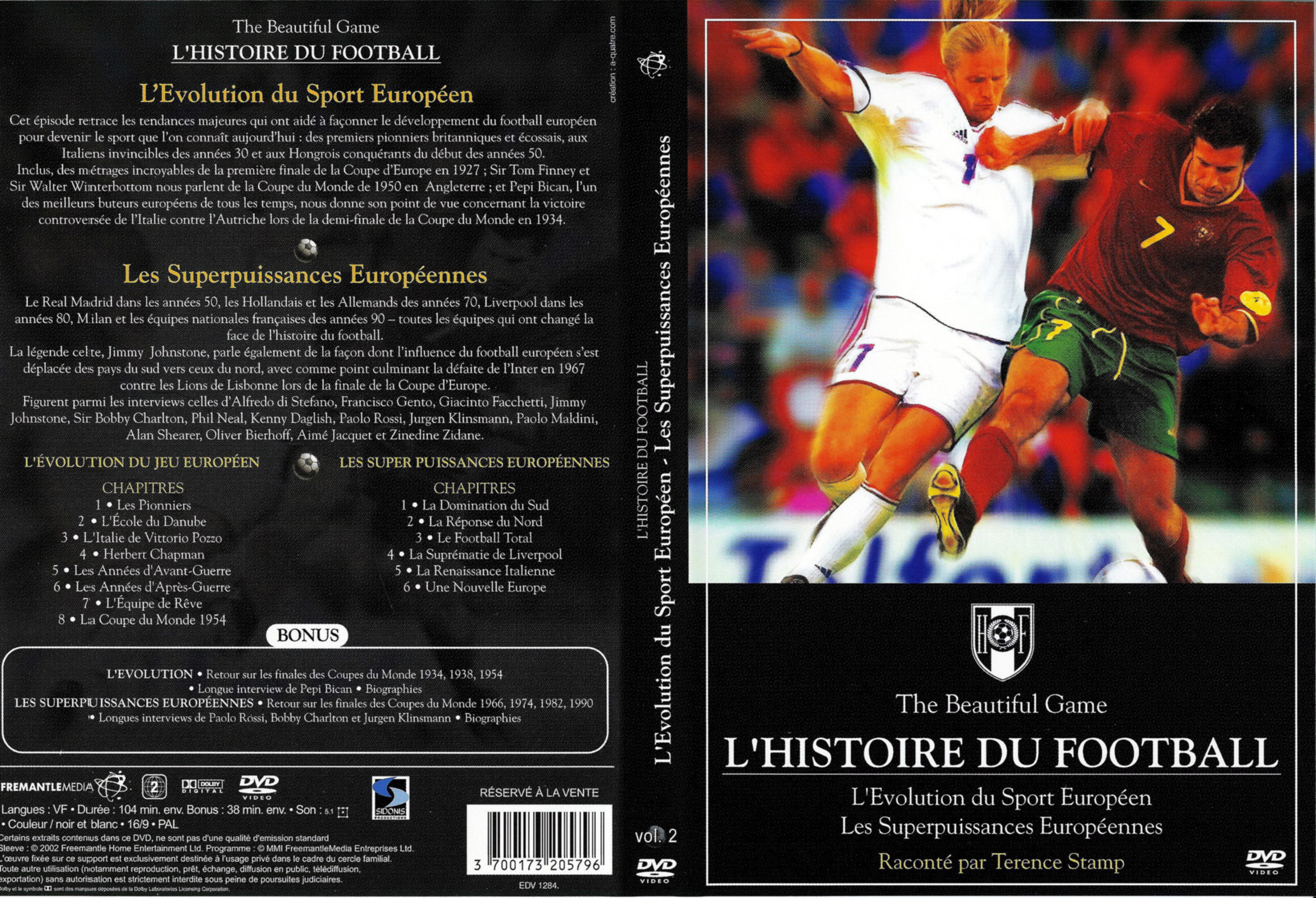 Jaquette DVD L histoire du football vol 2