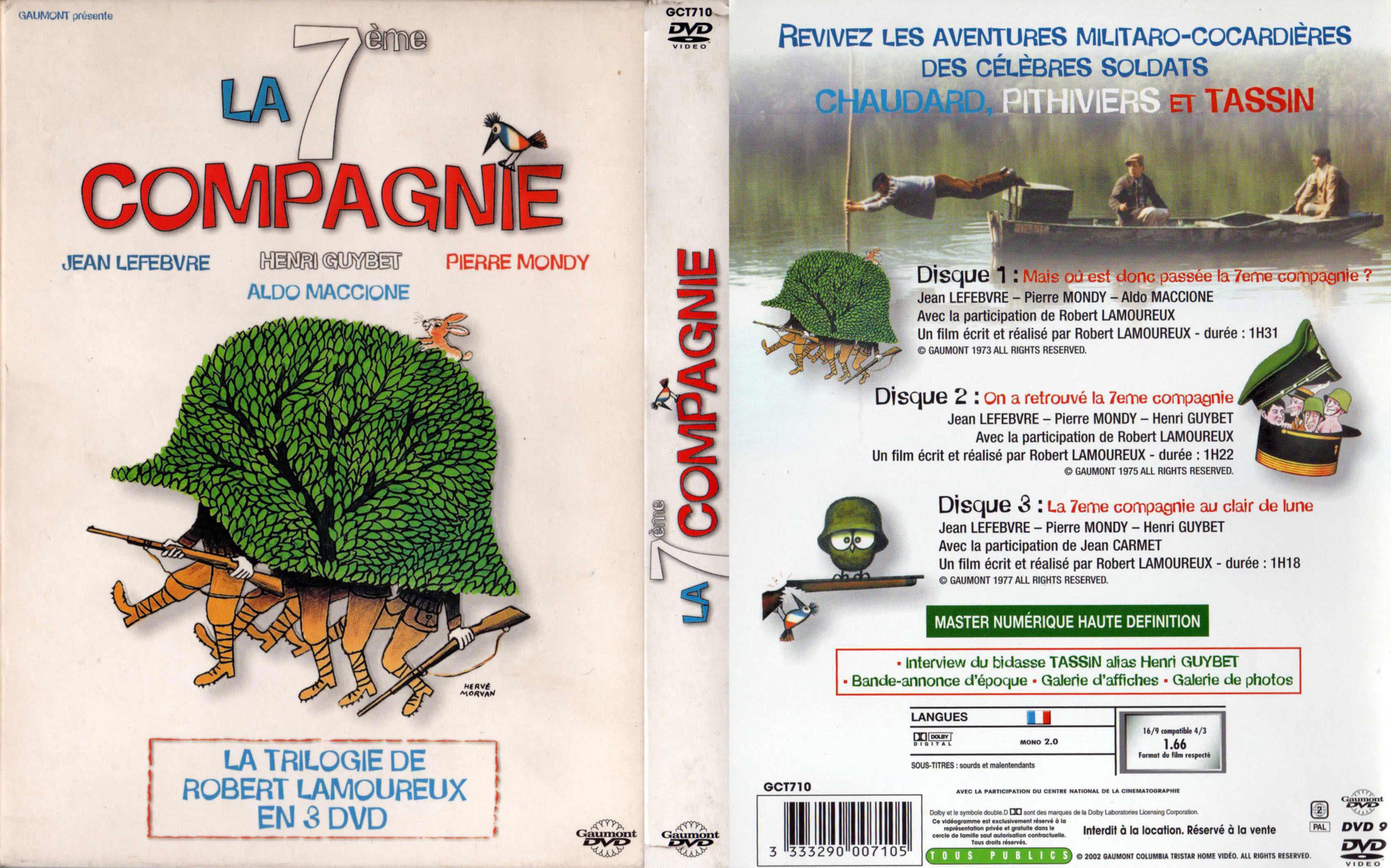 Jaquette DVD La 7 me compagnie (Trilogie)