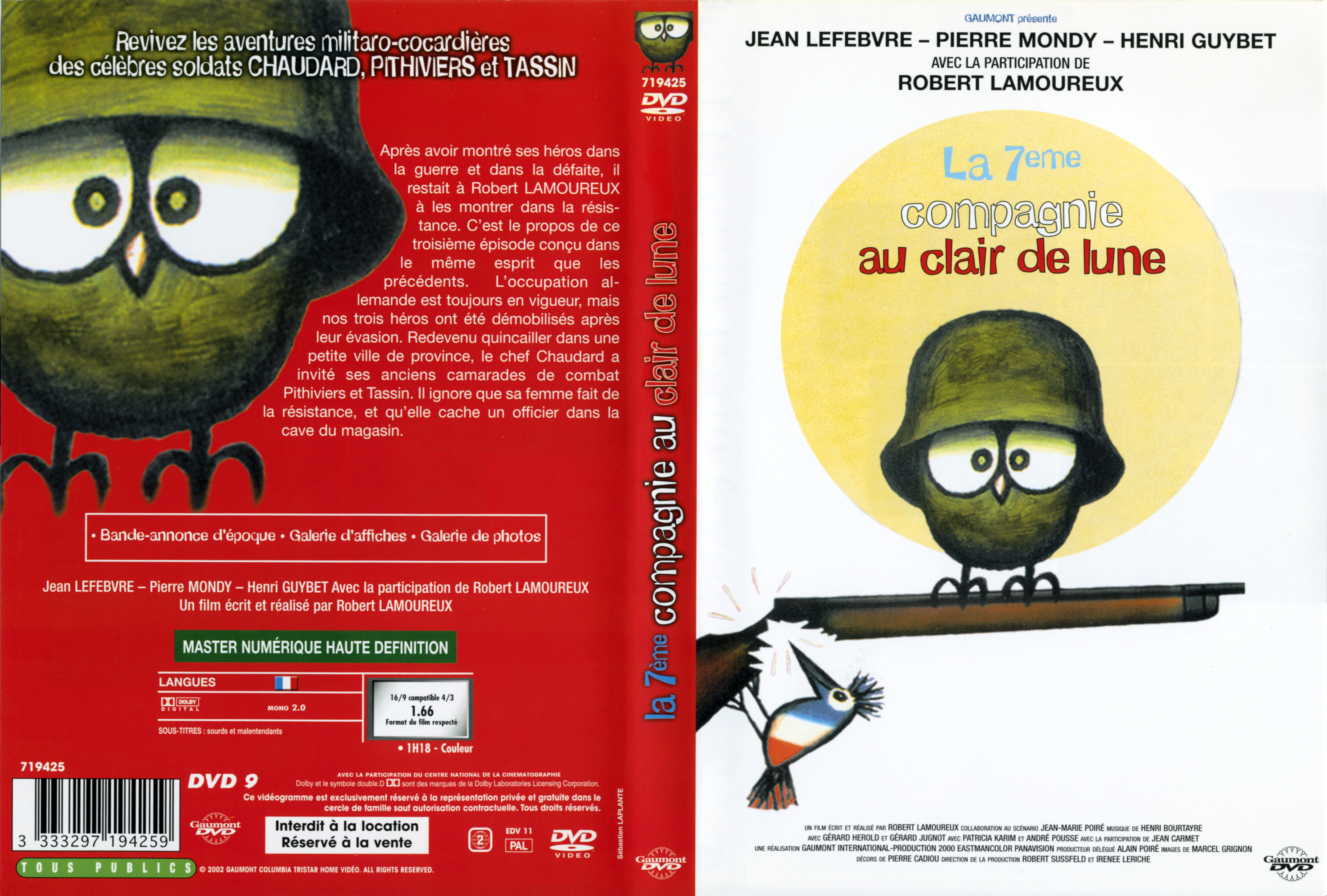 Jaquette DVD La 7 me compagnie au clair de lune