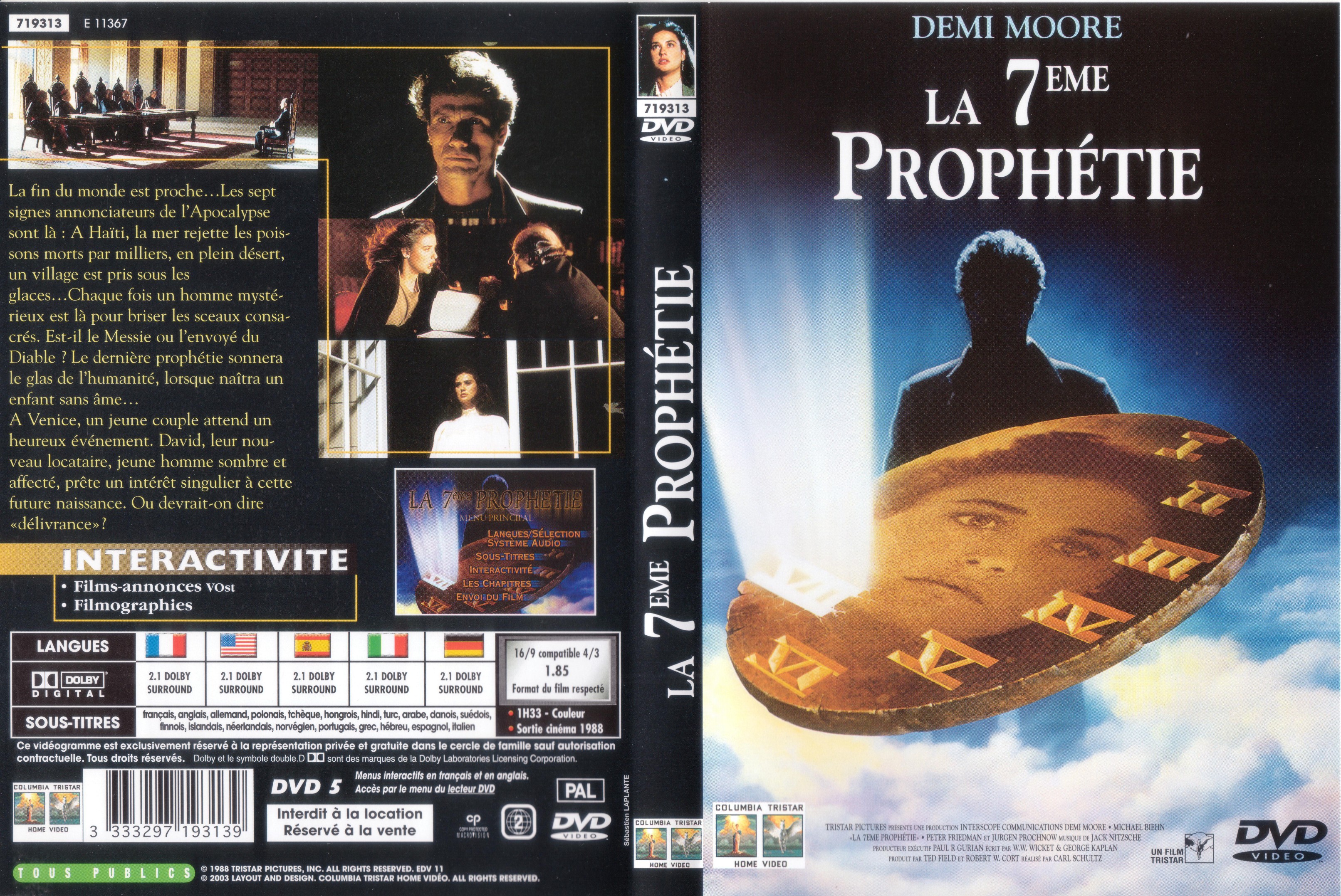 Jaquette DVD La 7 eme prophetie