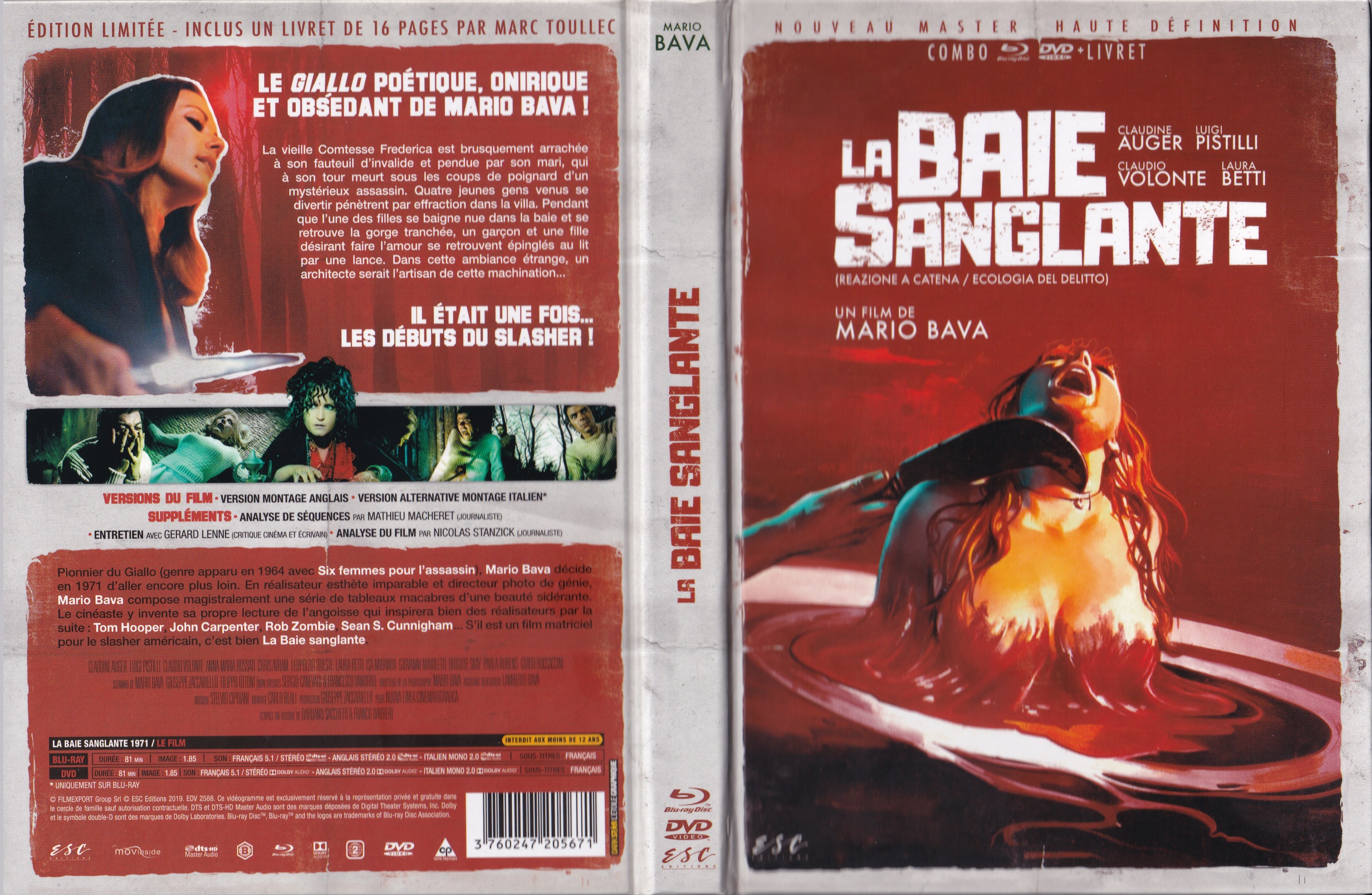 Jaquette DVD La Baie Sanglante (BLU-RAY)