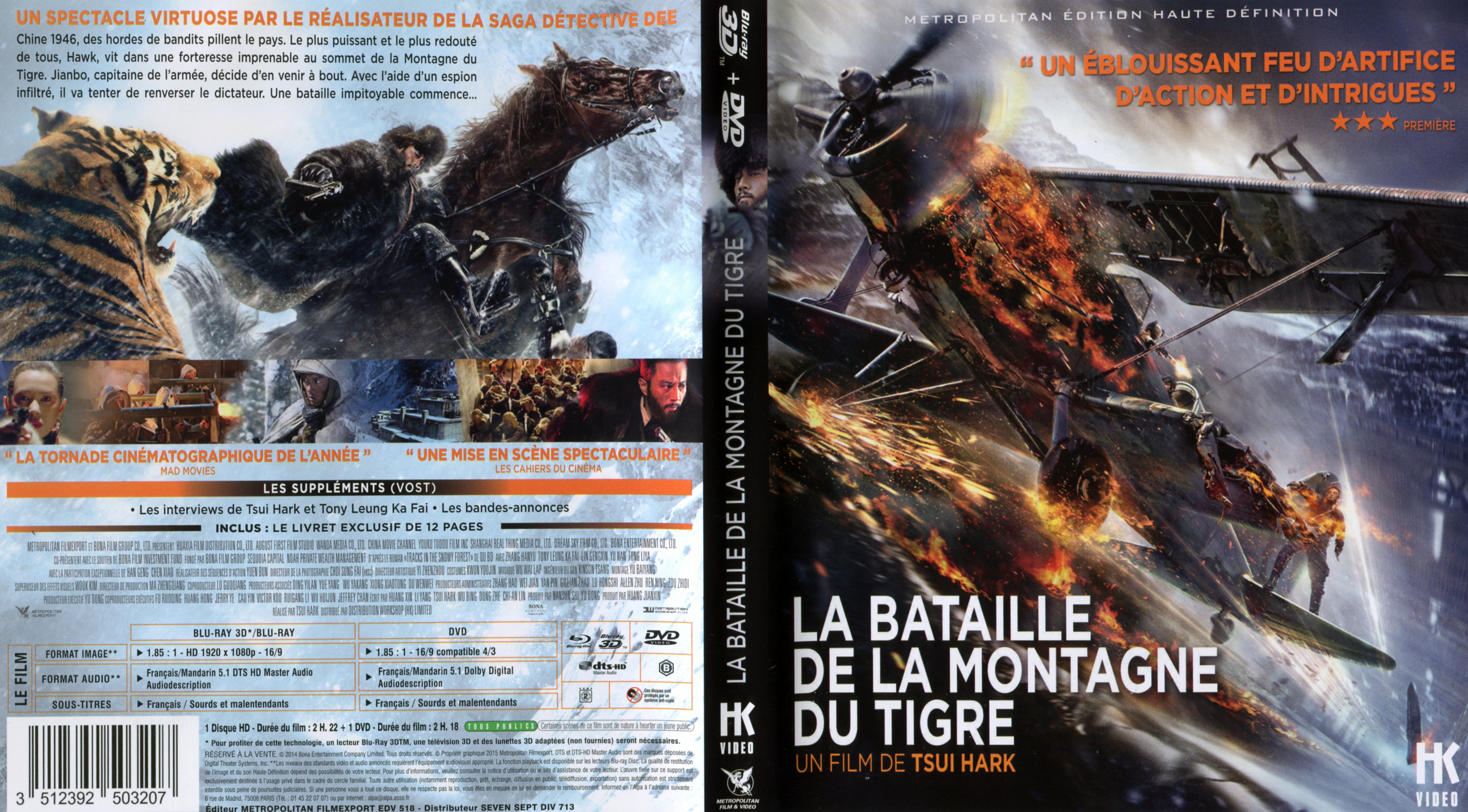 Jaquette DVD La Bataille de la Montagne du Tigre (BLU-RAY)