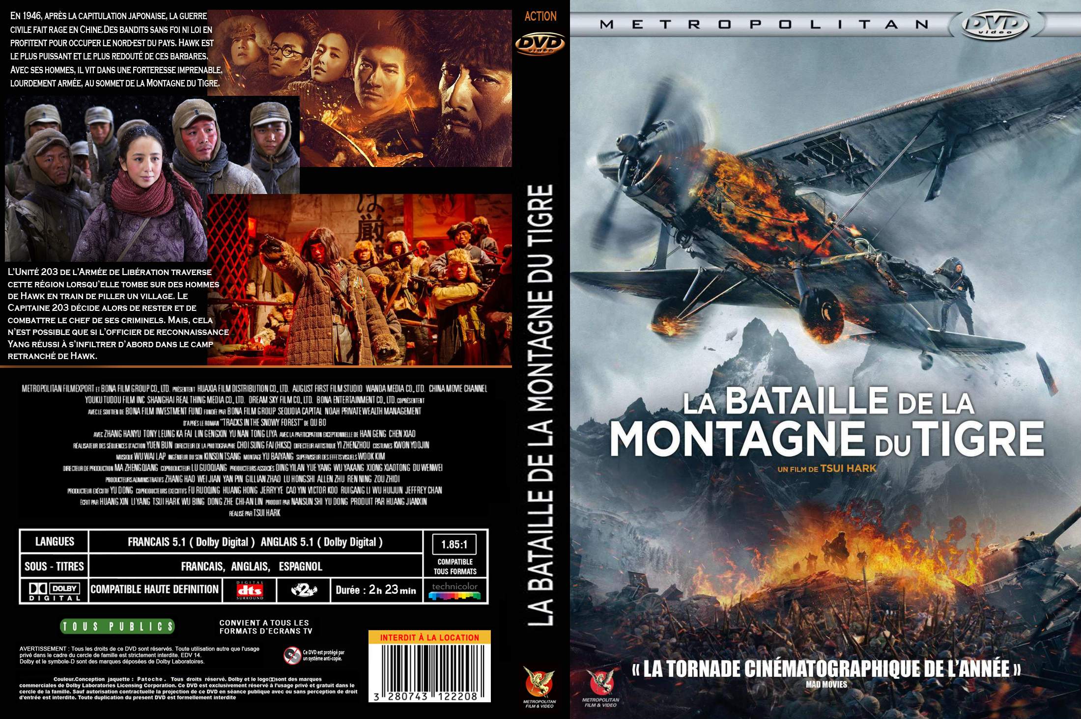 Jaquette DVD La Bataille de la Montagne du Tigre custom