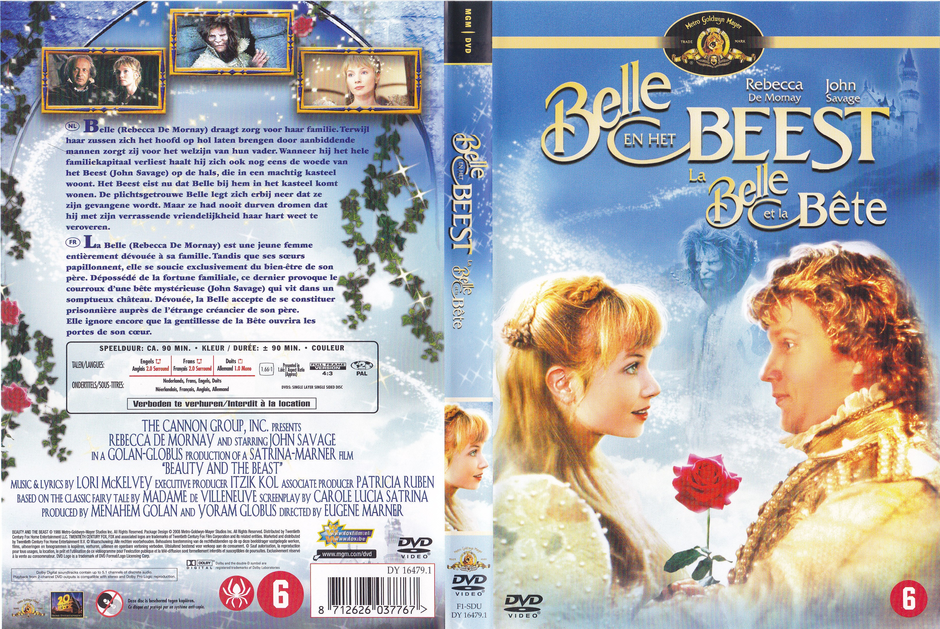 Jaquette DVD La Belle et la Bte (1986)