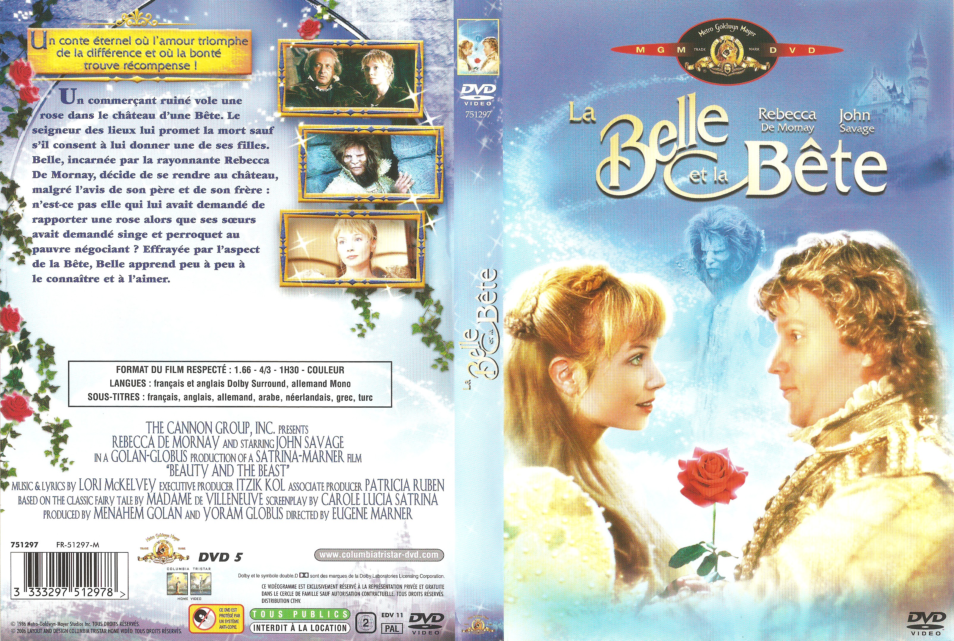 Jaquette DVD La Belle et la Bte (1986) v2