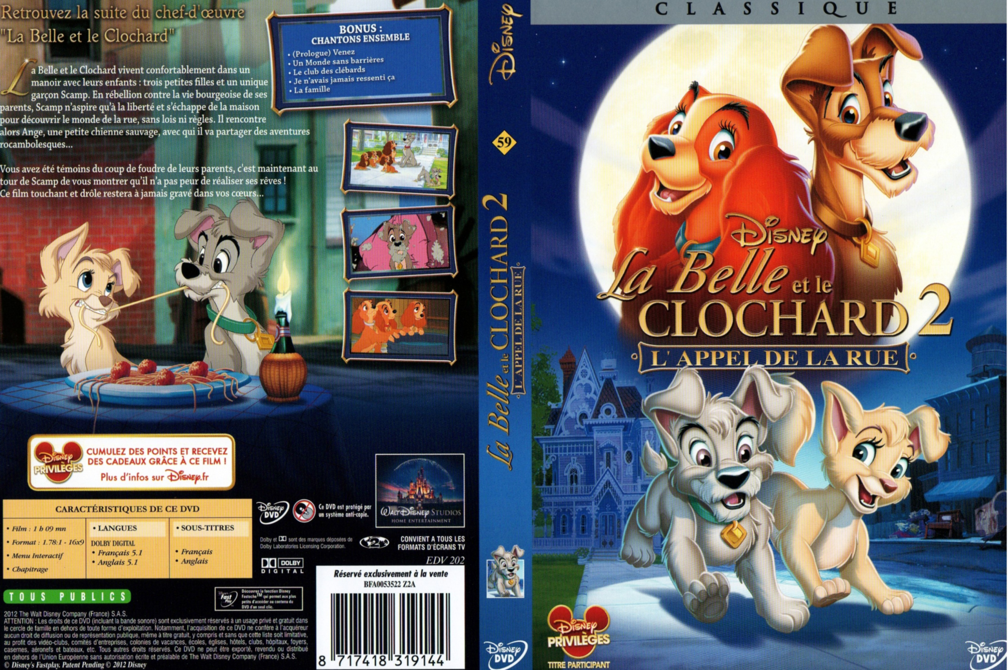 Jaquette DVD La Belle et le Clochard 2 v2