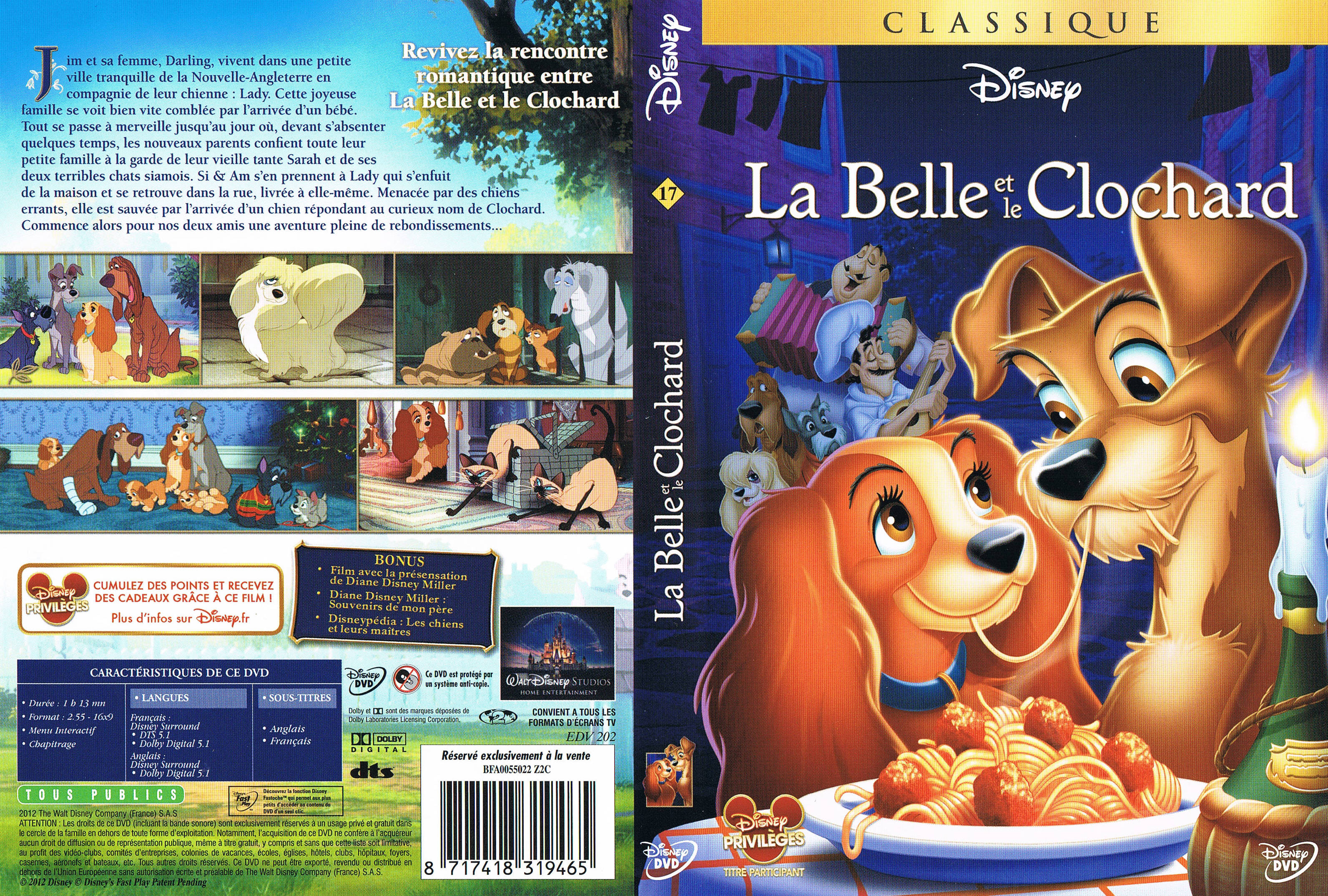 Jaquette DVD La Belle et le Clochard v4