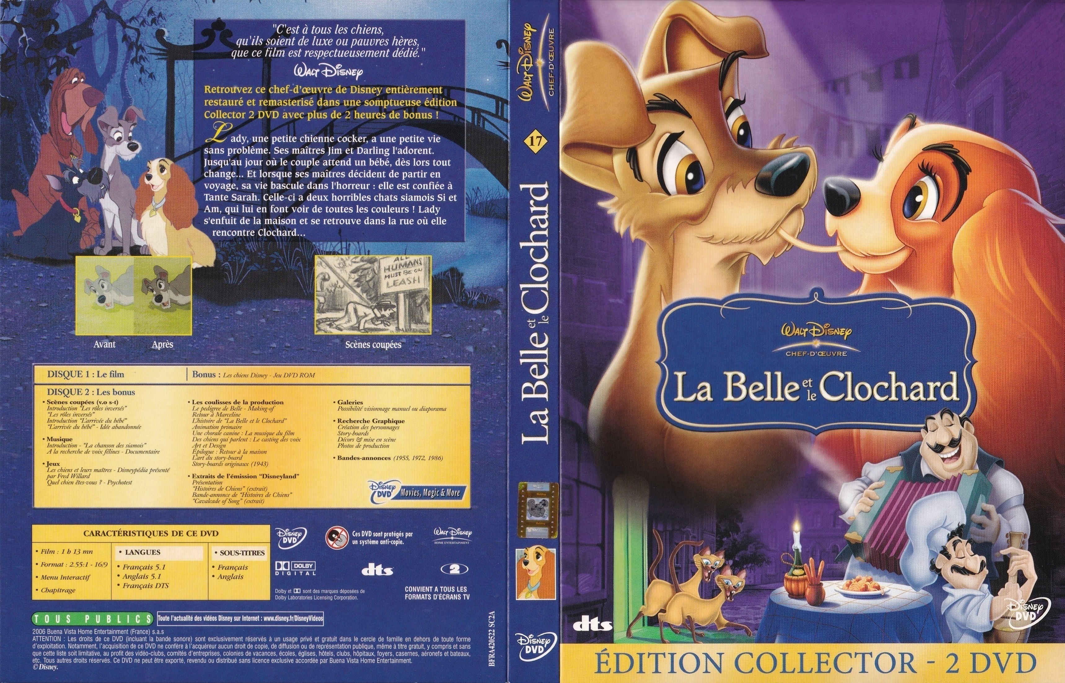 Jaquette DVD La Belle et le Clochard v5