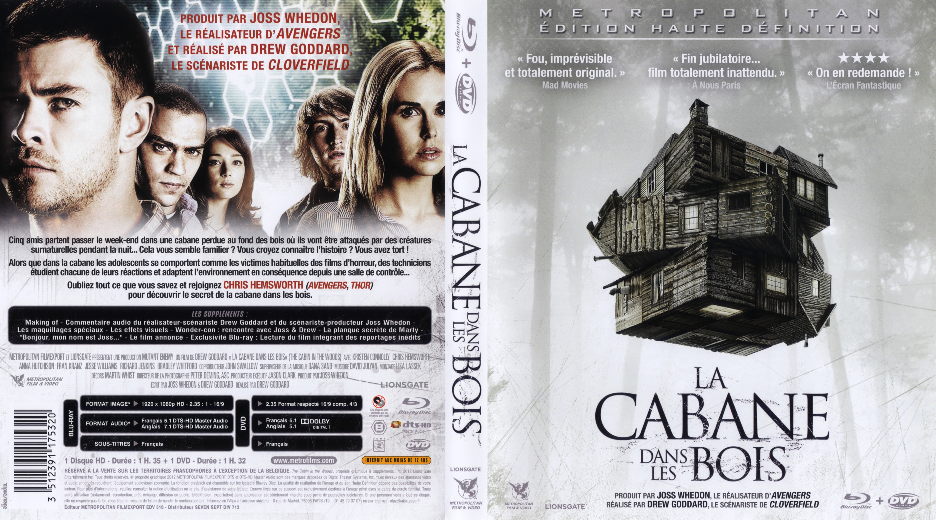 Jaquette DVD La Cabane dans les bois (BLU-RAY)