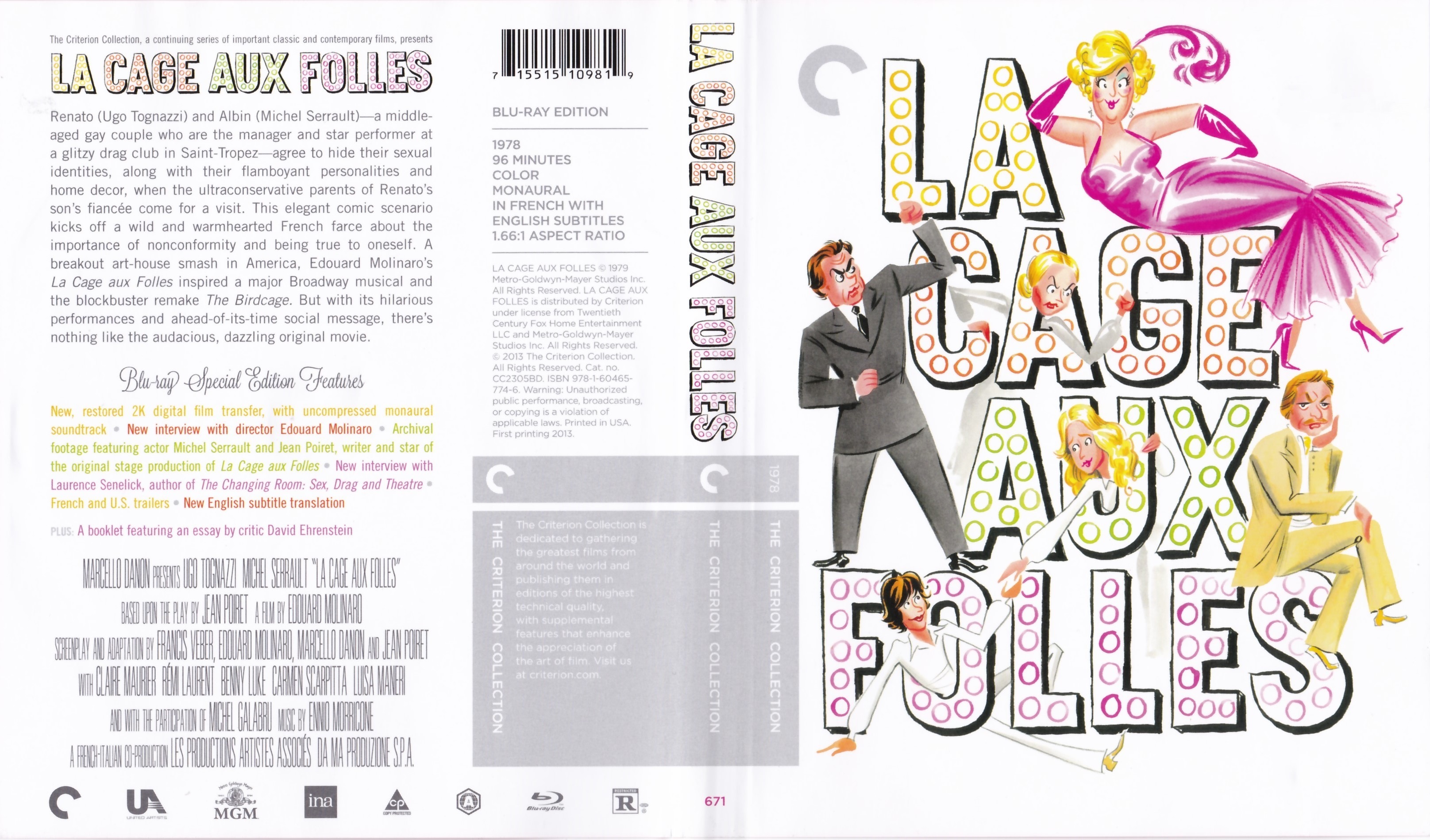 Jaquette DVD La Cage aux Folles Zone 1 (BLU-RAY)
