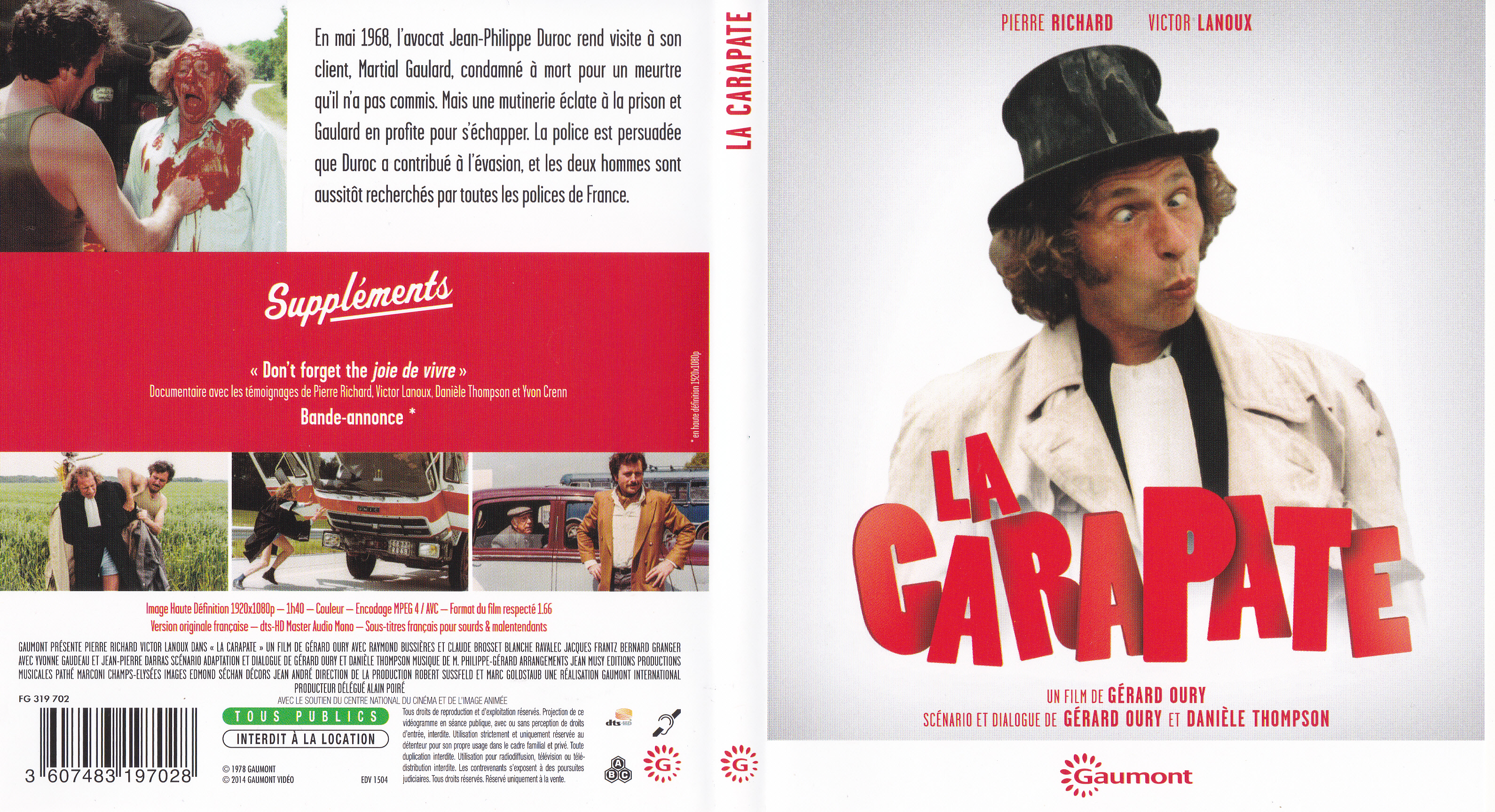 Jaquette DVD La Carapate (BLU-RAY)