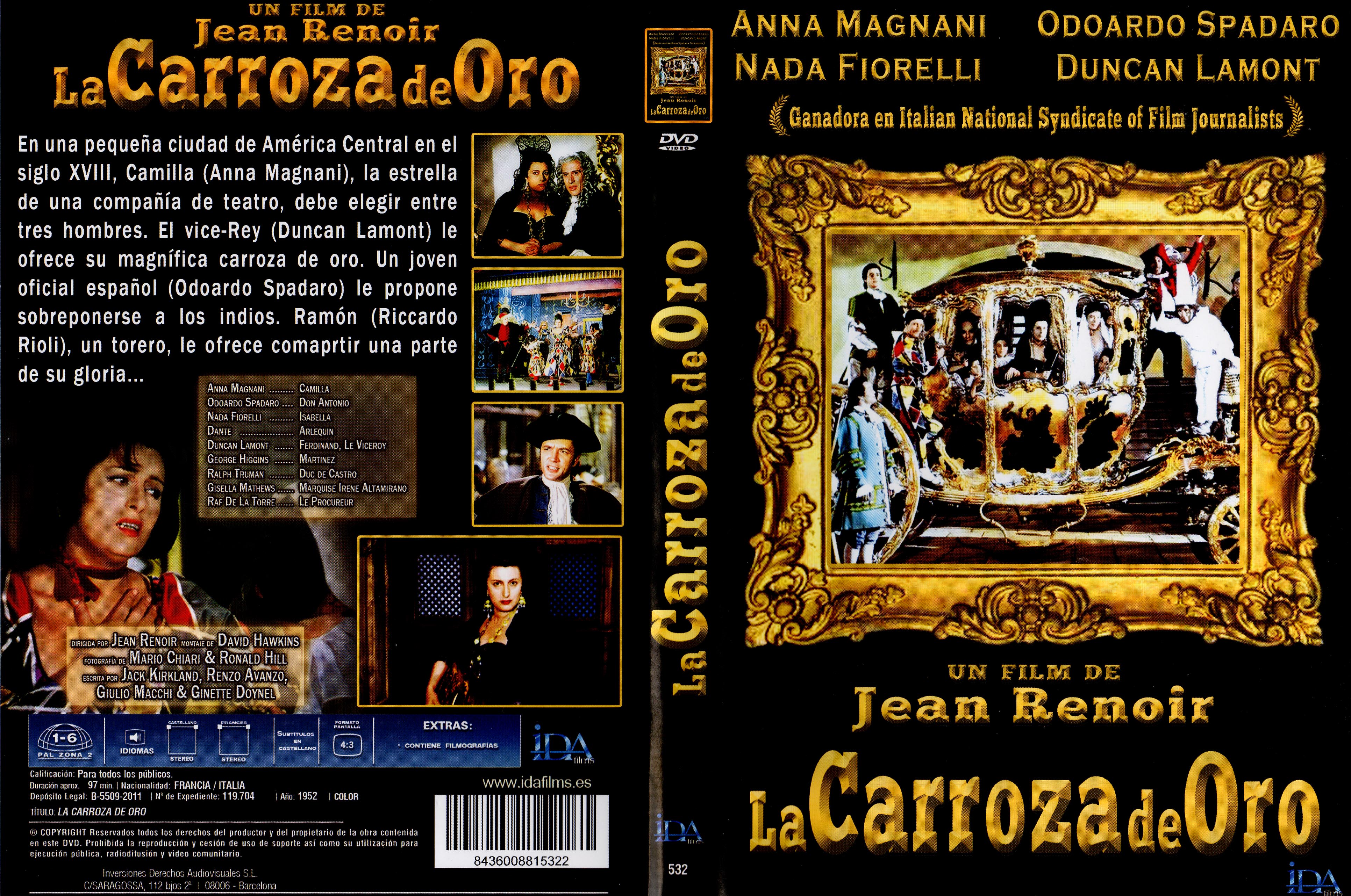 Jaquette DVD La Carroza de Oro