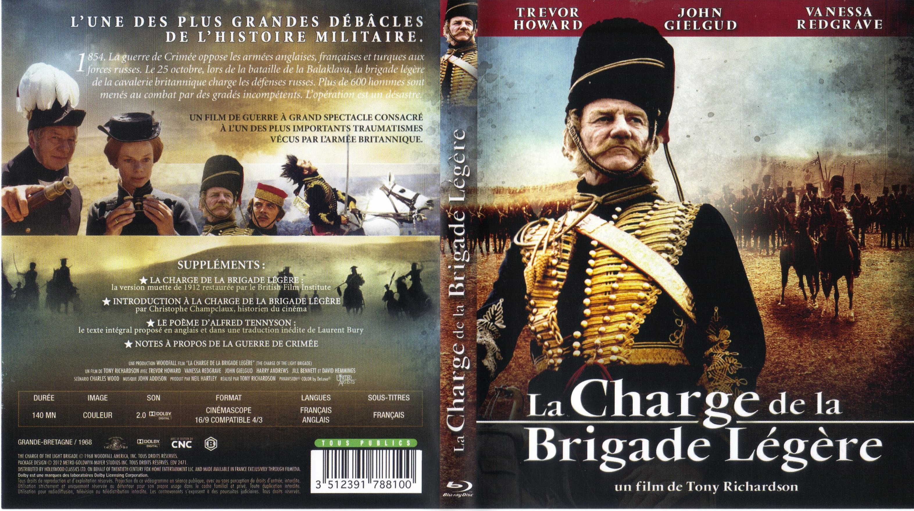 Jaquette DVD La Charge de la Brigade Lgre (1968) v2