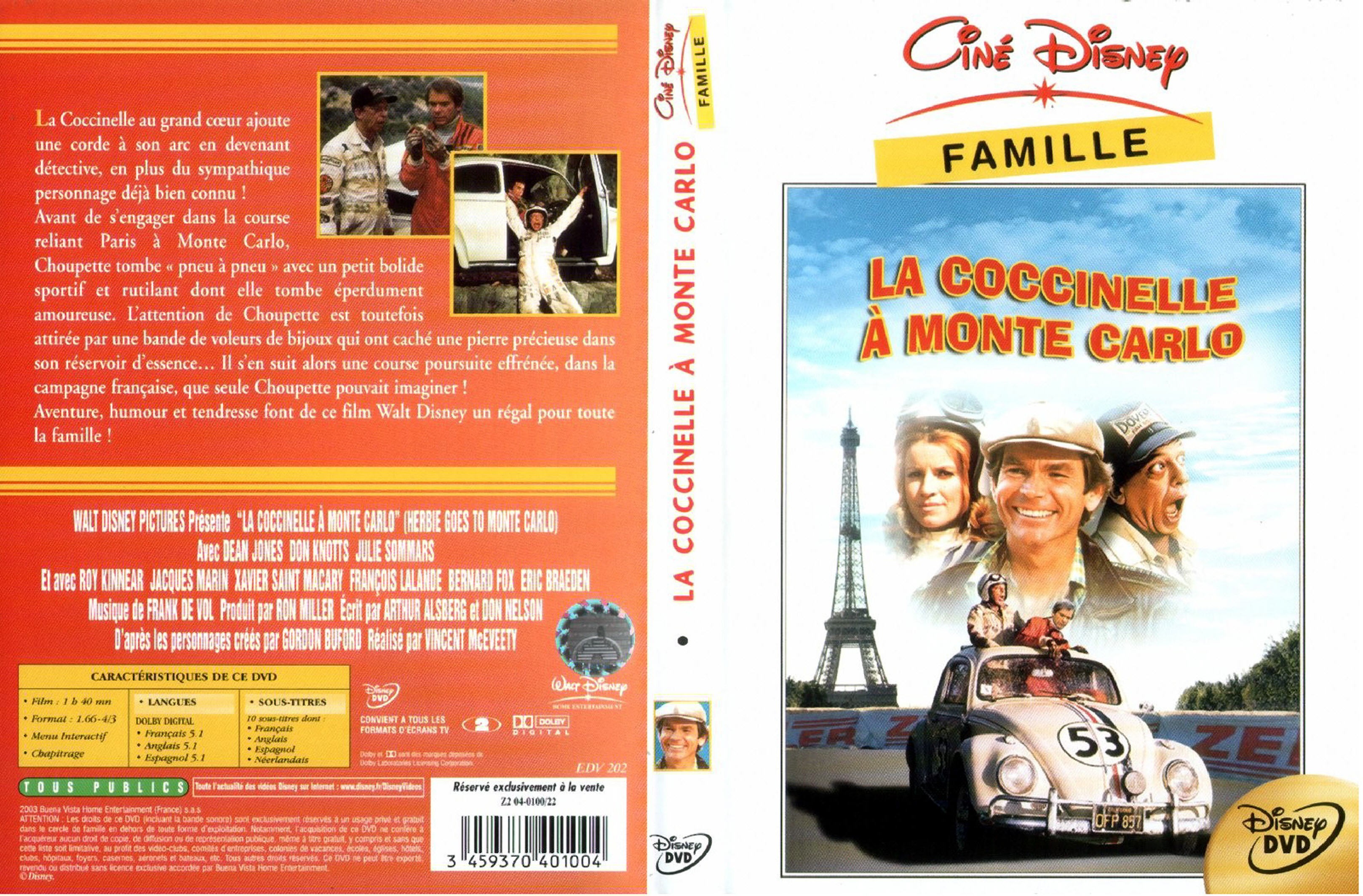 Jaquette DVD La Coccinelle  Monte Carlo