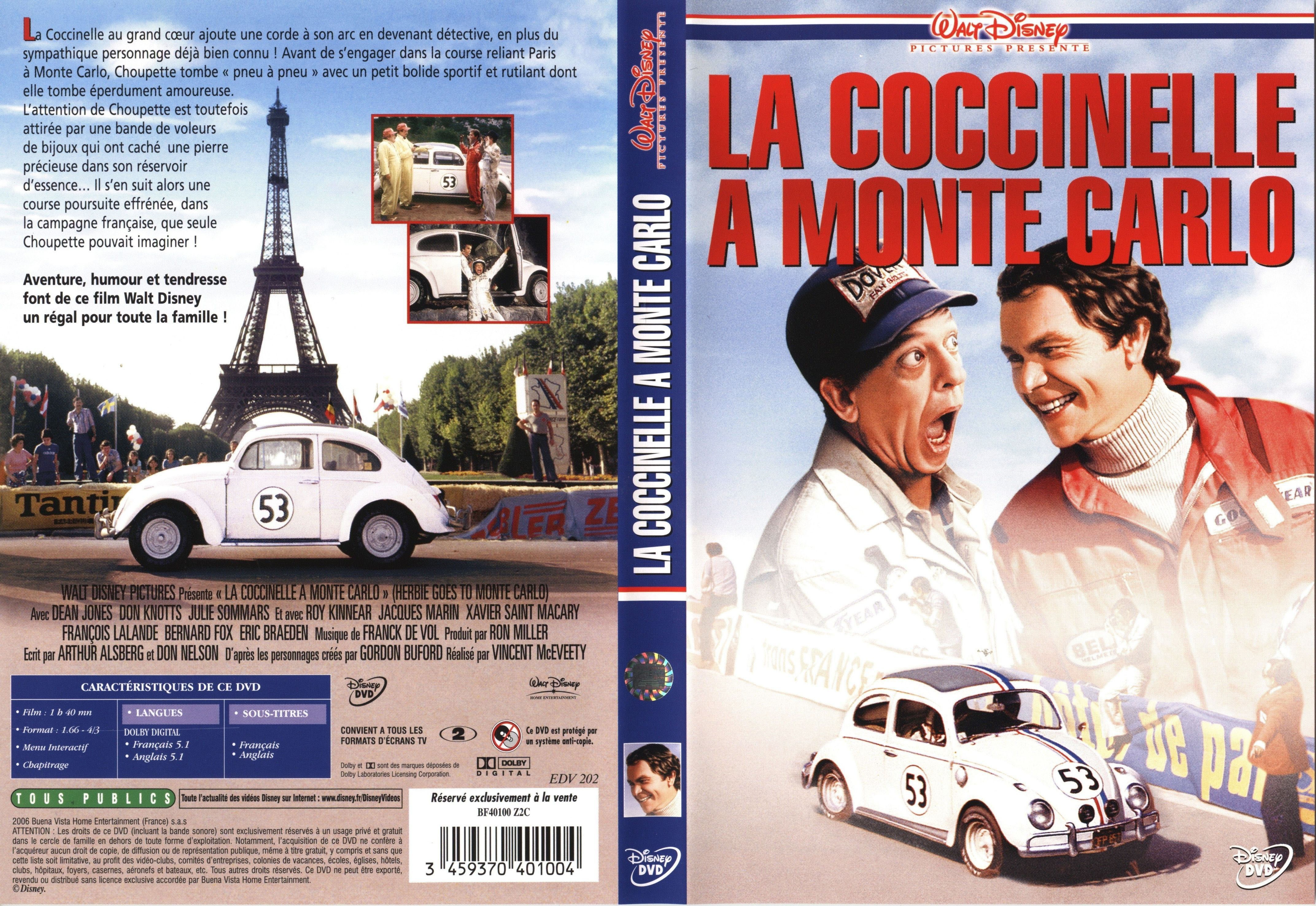 Jaquette DVD La Coccinelle  Monte Carlo v2