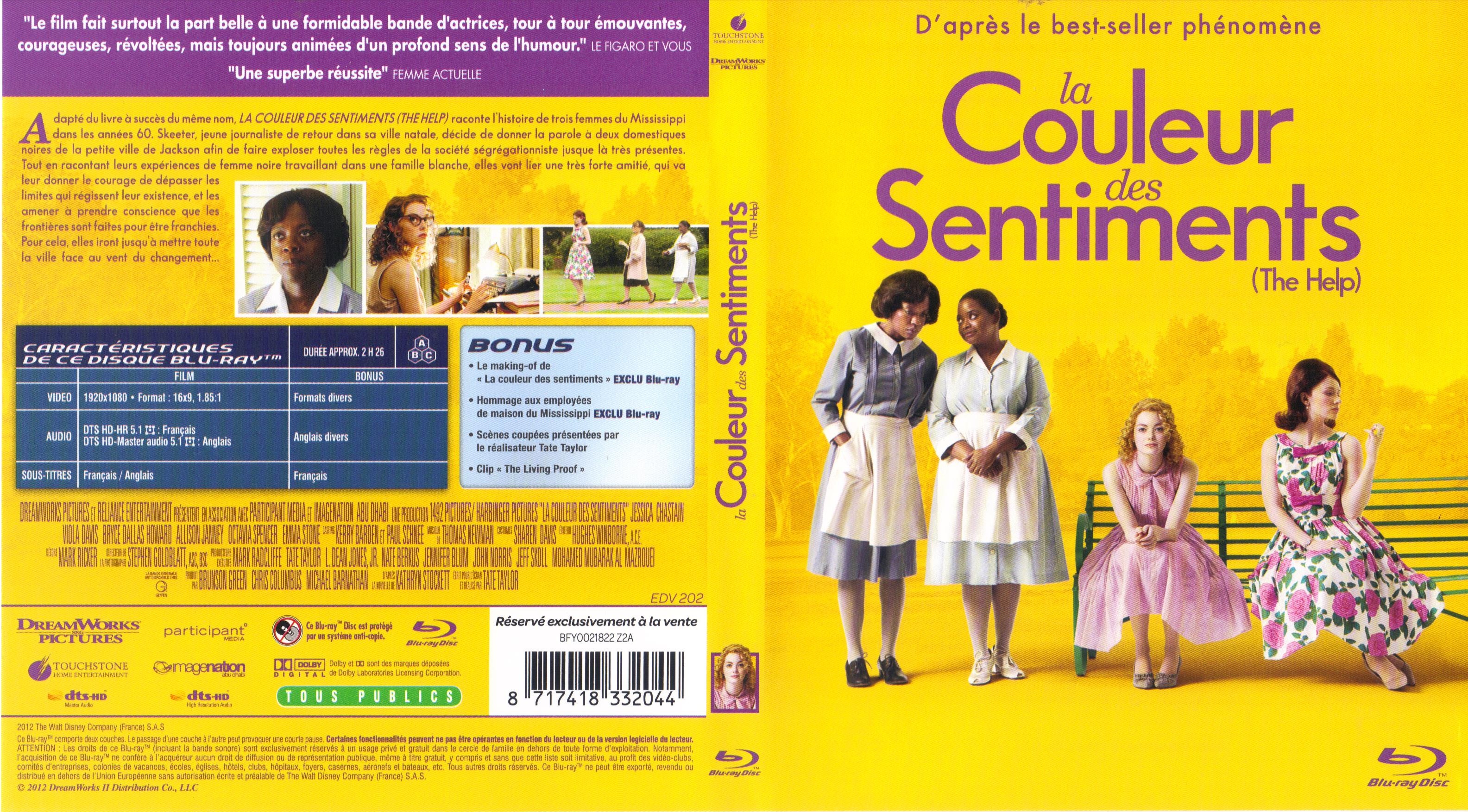 Jaquette DVD de La Couleur des sentiments (BLU-RAY) - Cinéma Passion