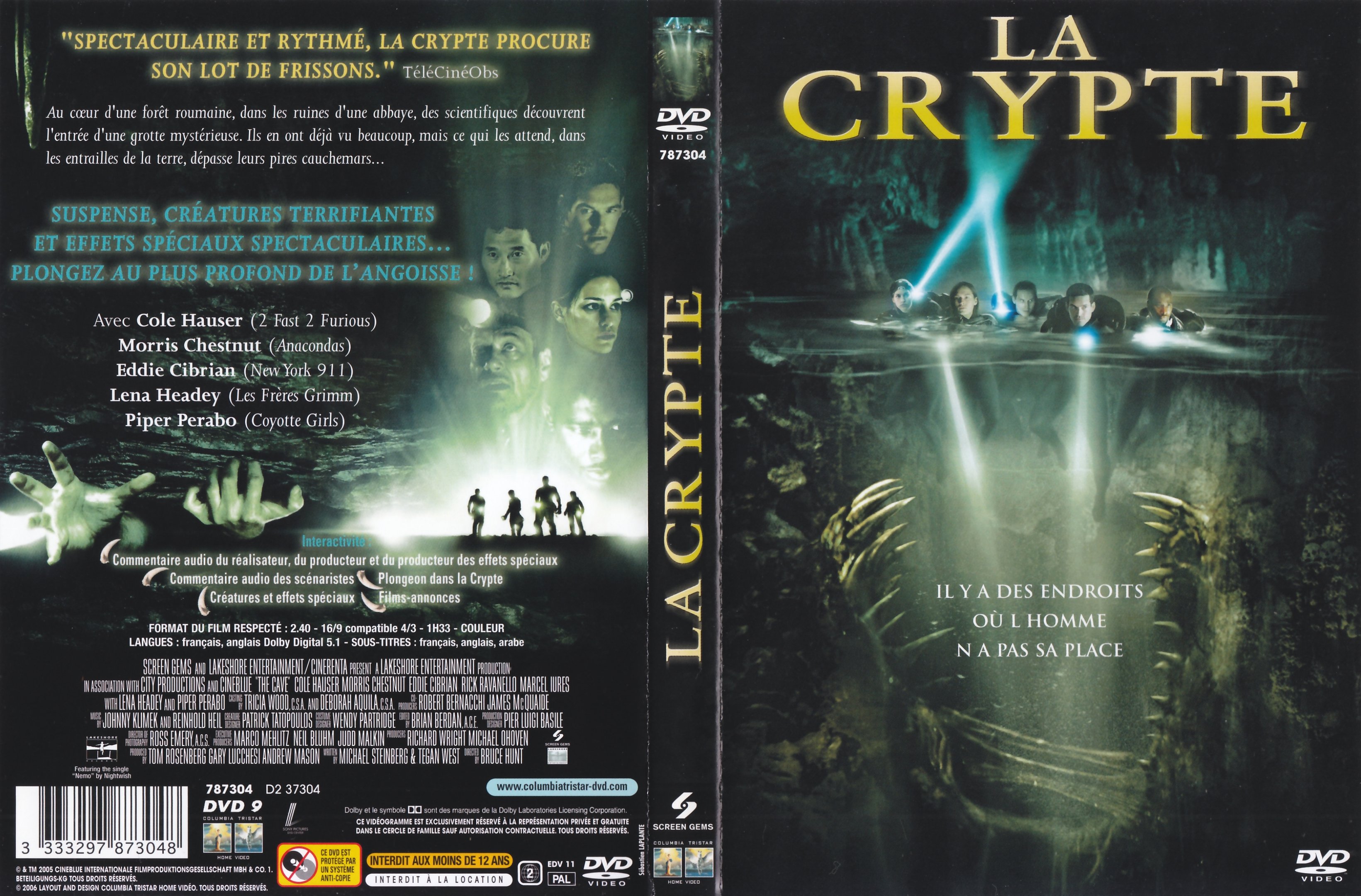 Jaquette DVD La Crypte v3