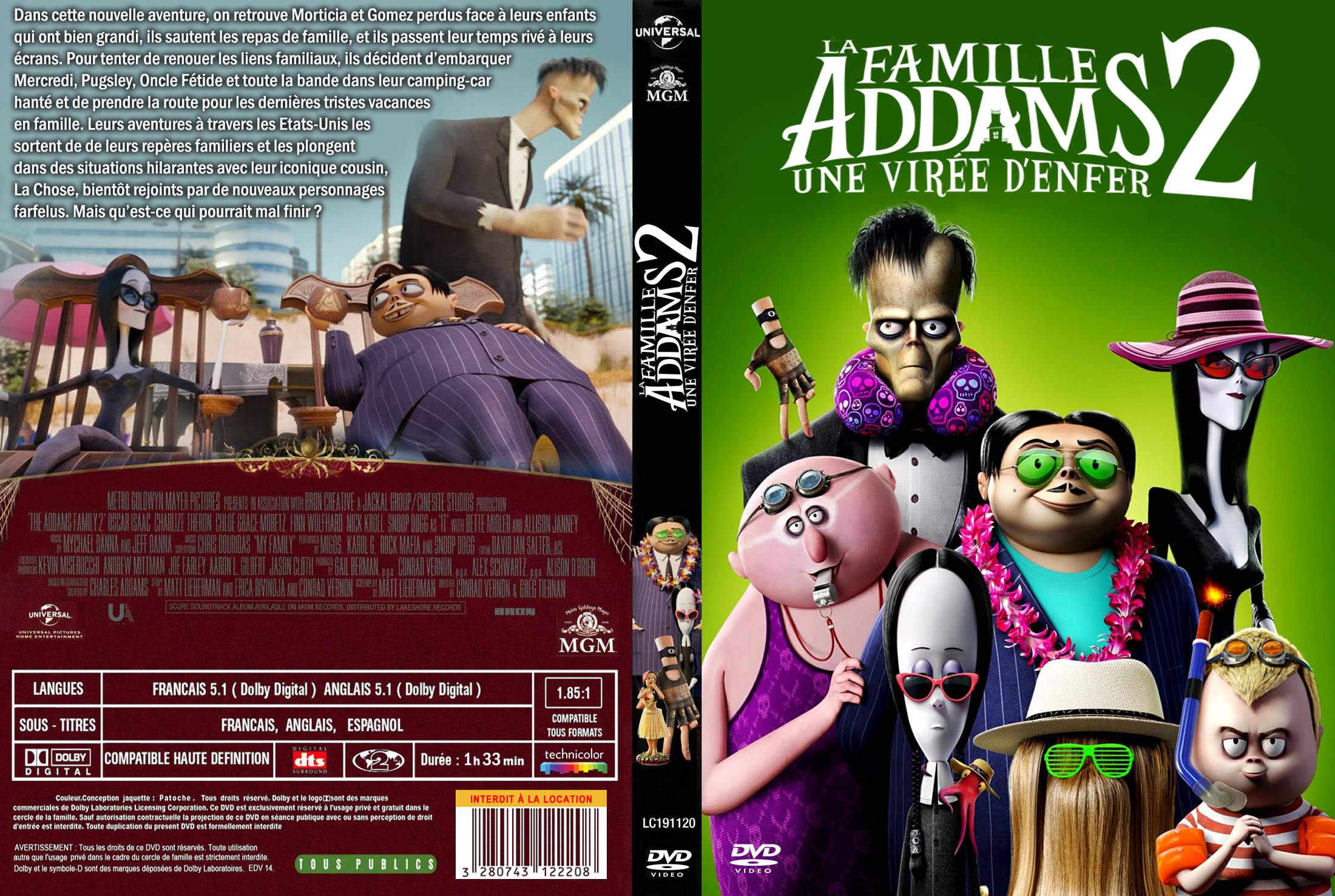 Jaquette DVD La Famille Addams 2 custom