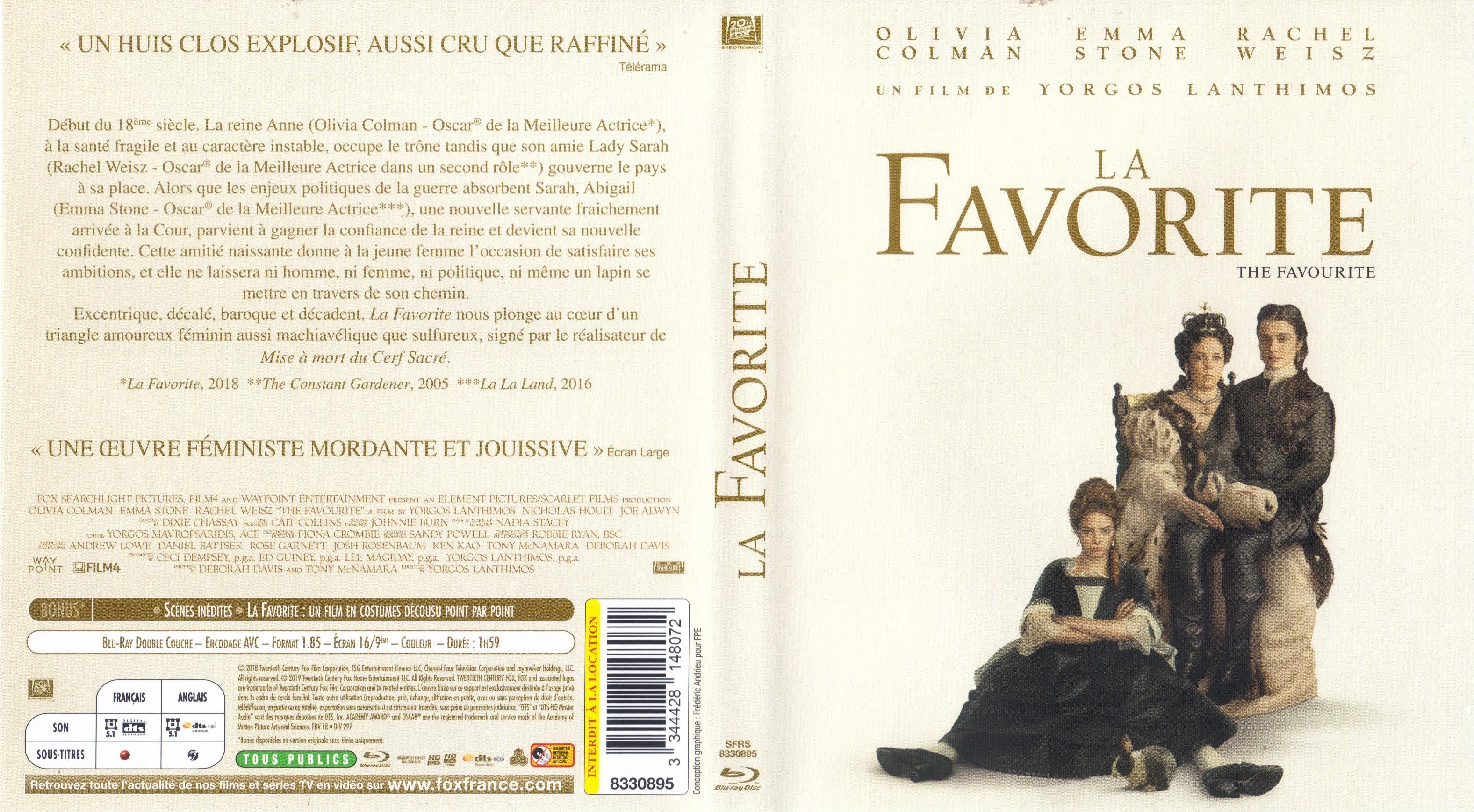 Jaquette DVD La Favorite (BLU-RAY)