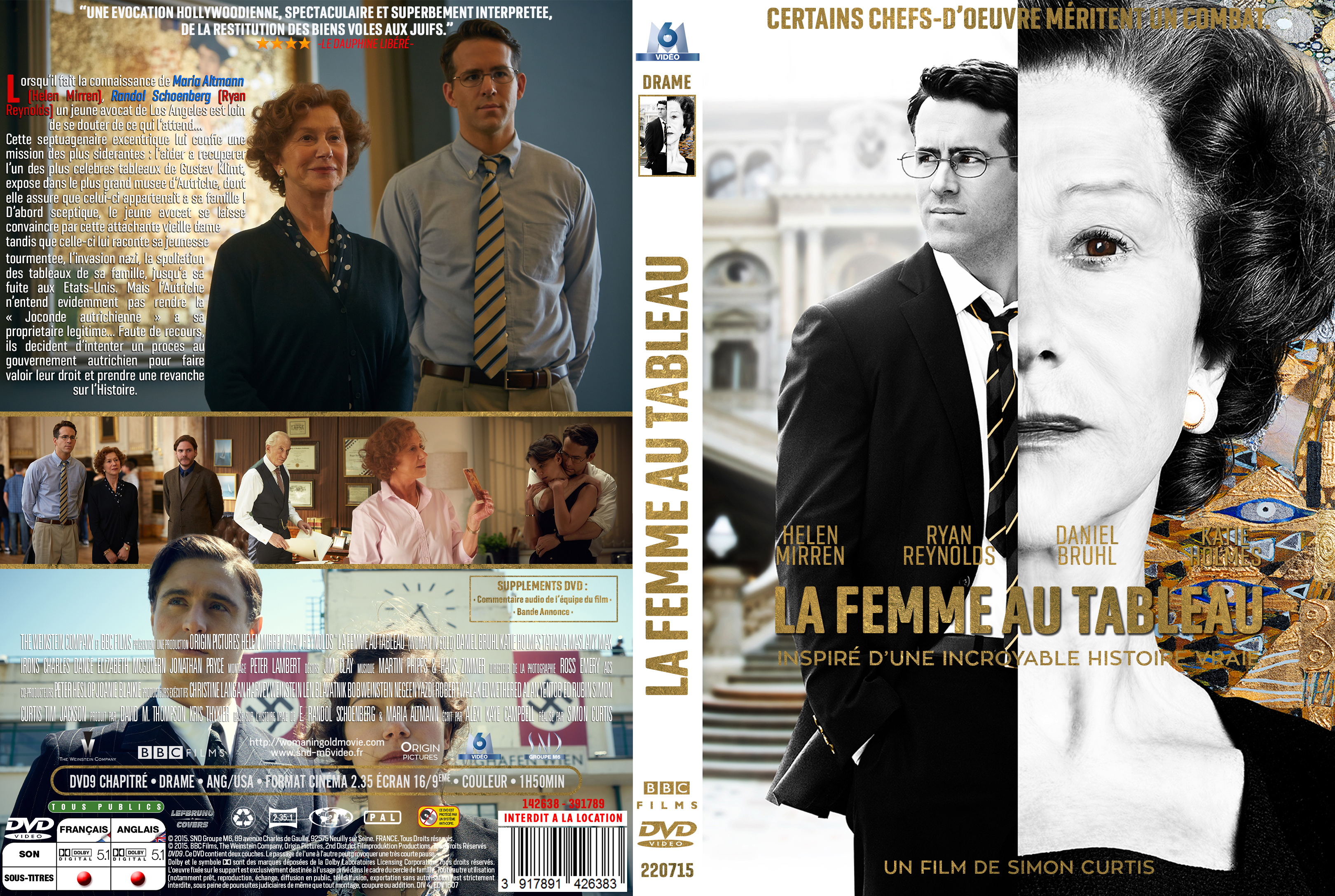 Jaquette DVD La Femme au Tableau custom