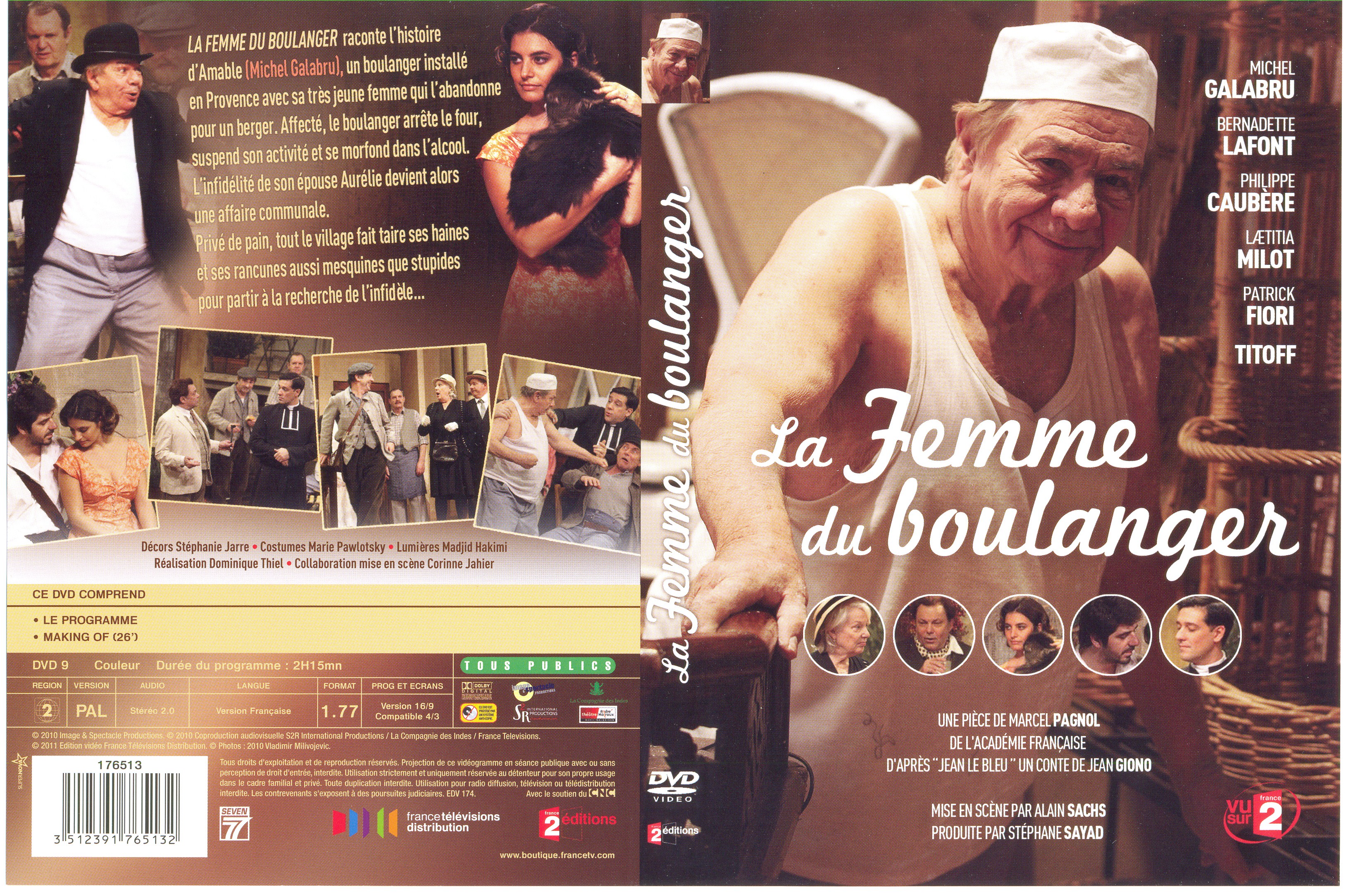 Jaquette DVD La Femme du Boulanger (Thatre)