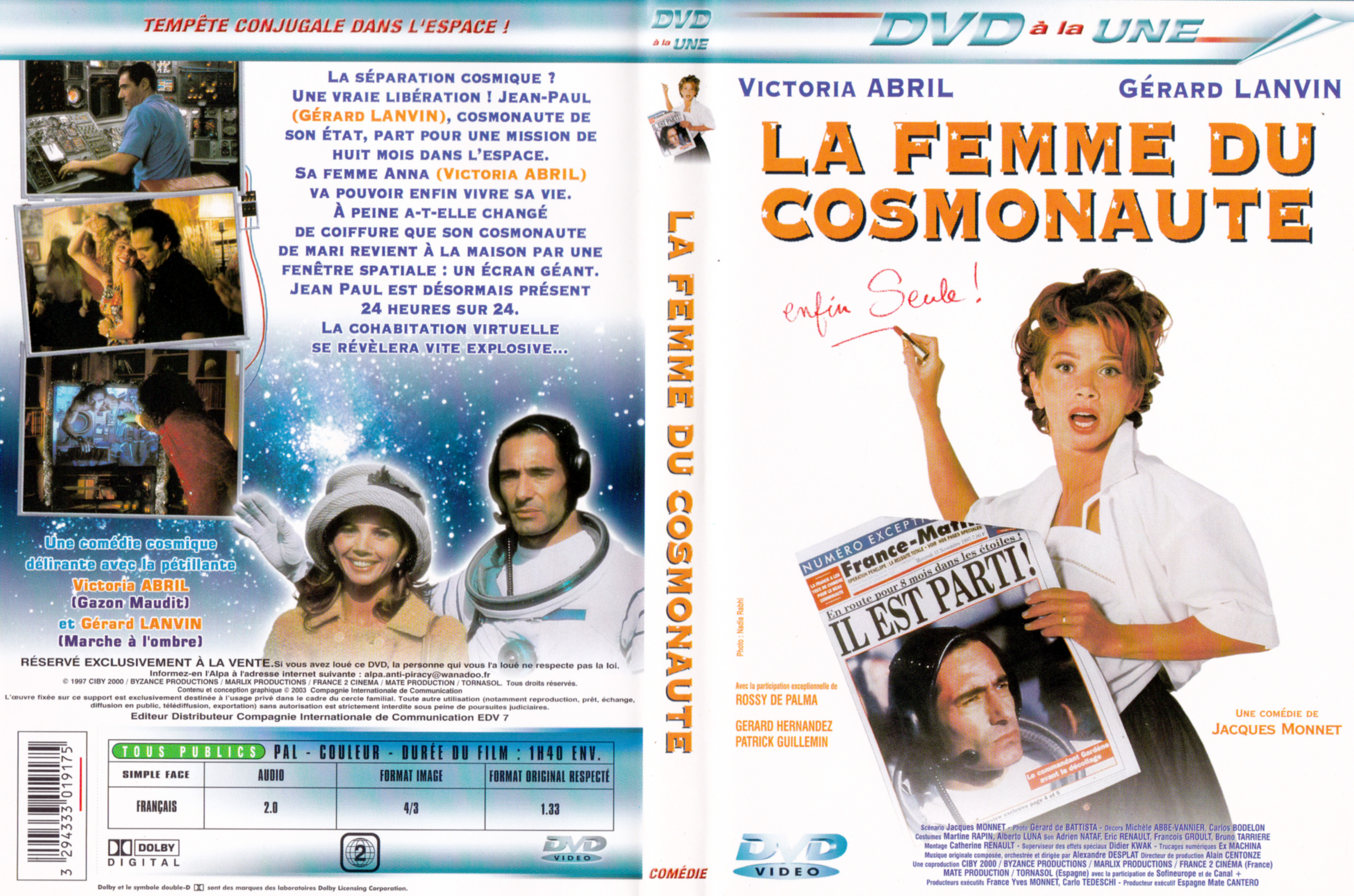 Jaquette DVD La Femme du cosmonaute