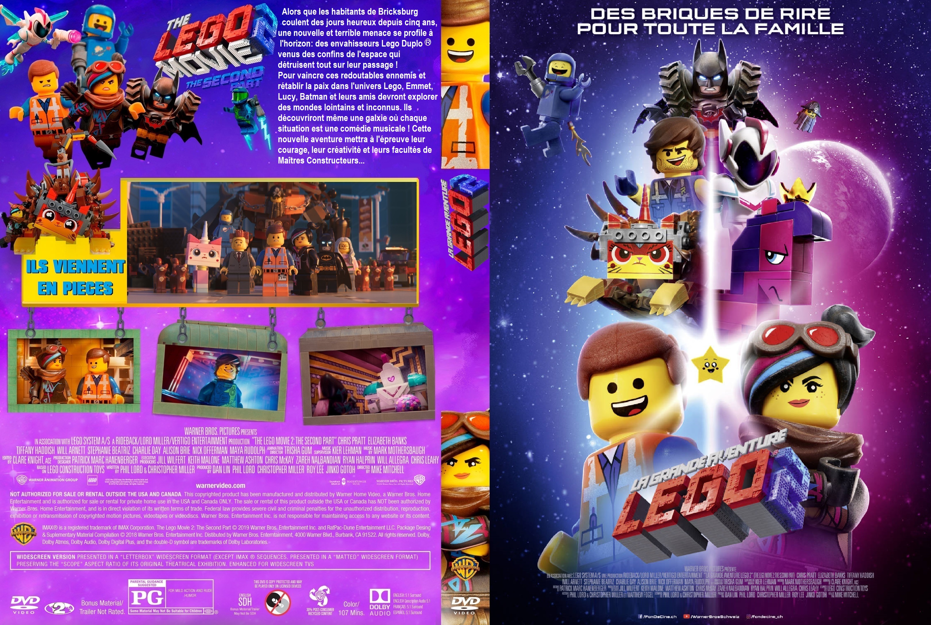 Jaquette DVD La Grande Aventure Lego 2 custom